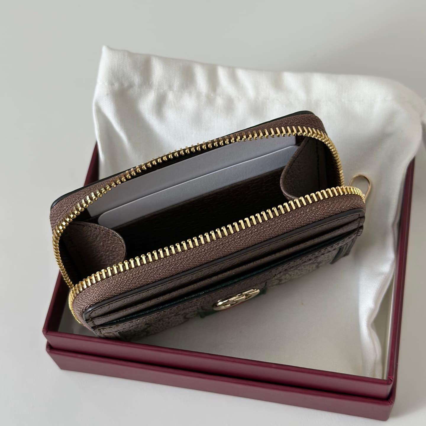 Gucci Ophidia coin zip wallet  Coffee 838489 High