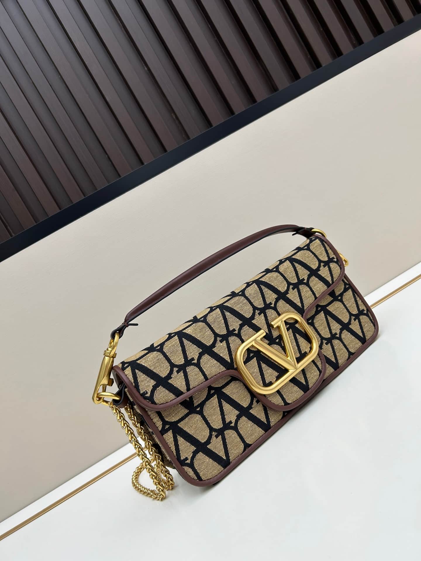 Valentino VLogo Garavani Loco Shoulder Bag in Toile Iconographe High