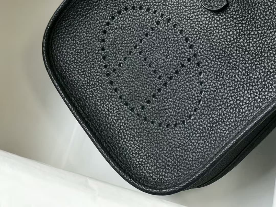 Hermes Evelyne III TPM Mini Bag Togo Leather In Black WAX High