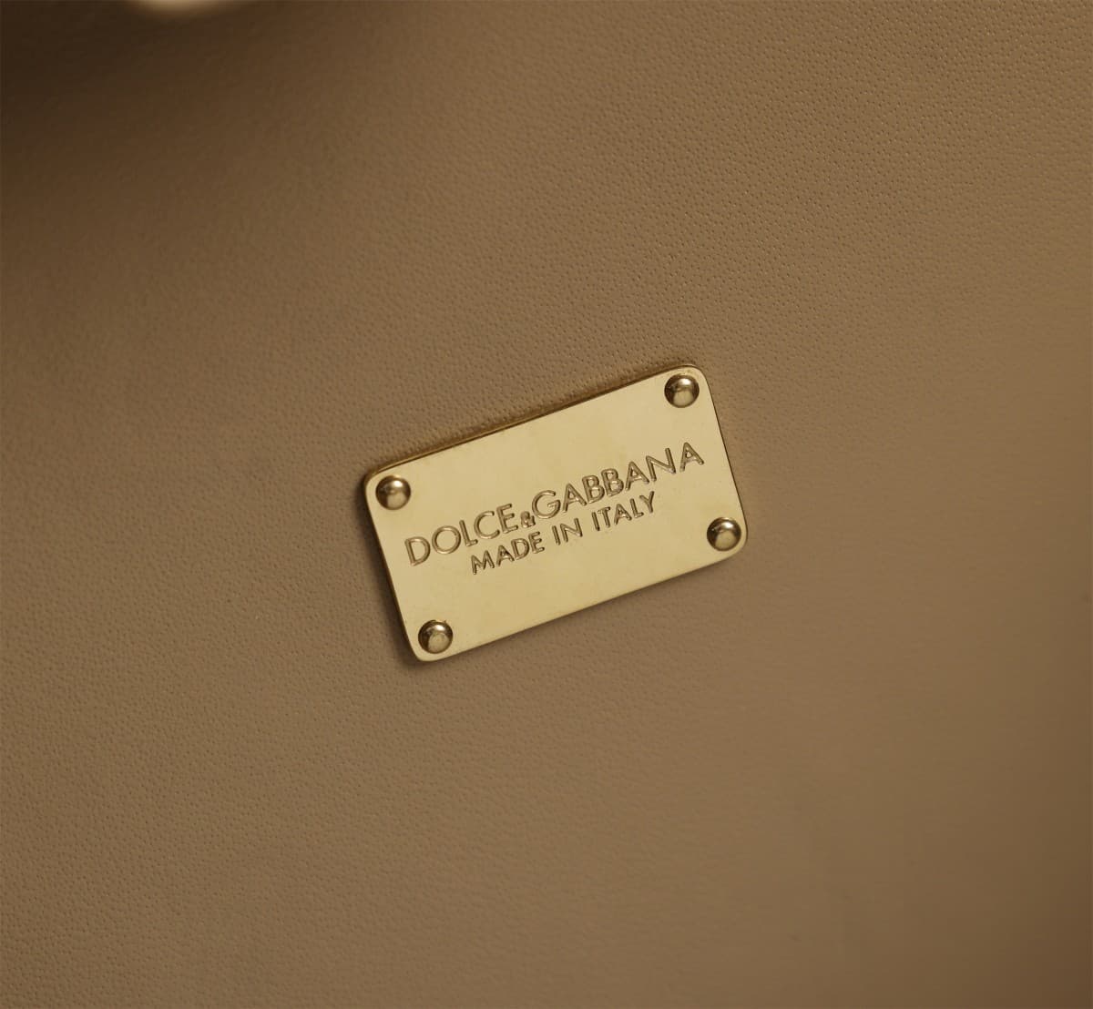 Dolce & Gabbana beige leather DG Logo handbag high