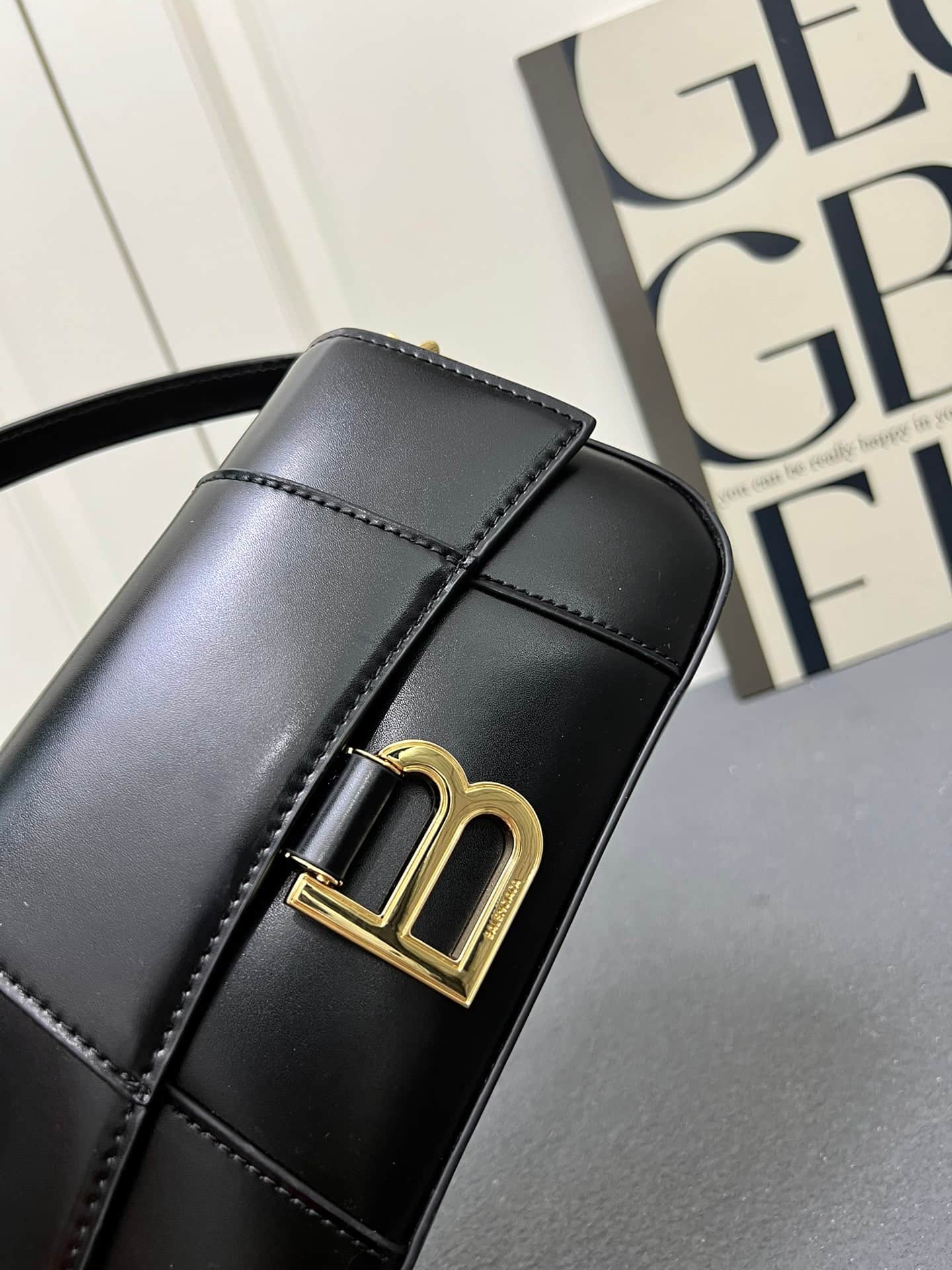 Balenciaga Hourglass sling bag Black High