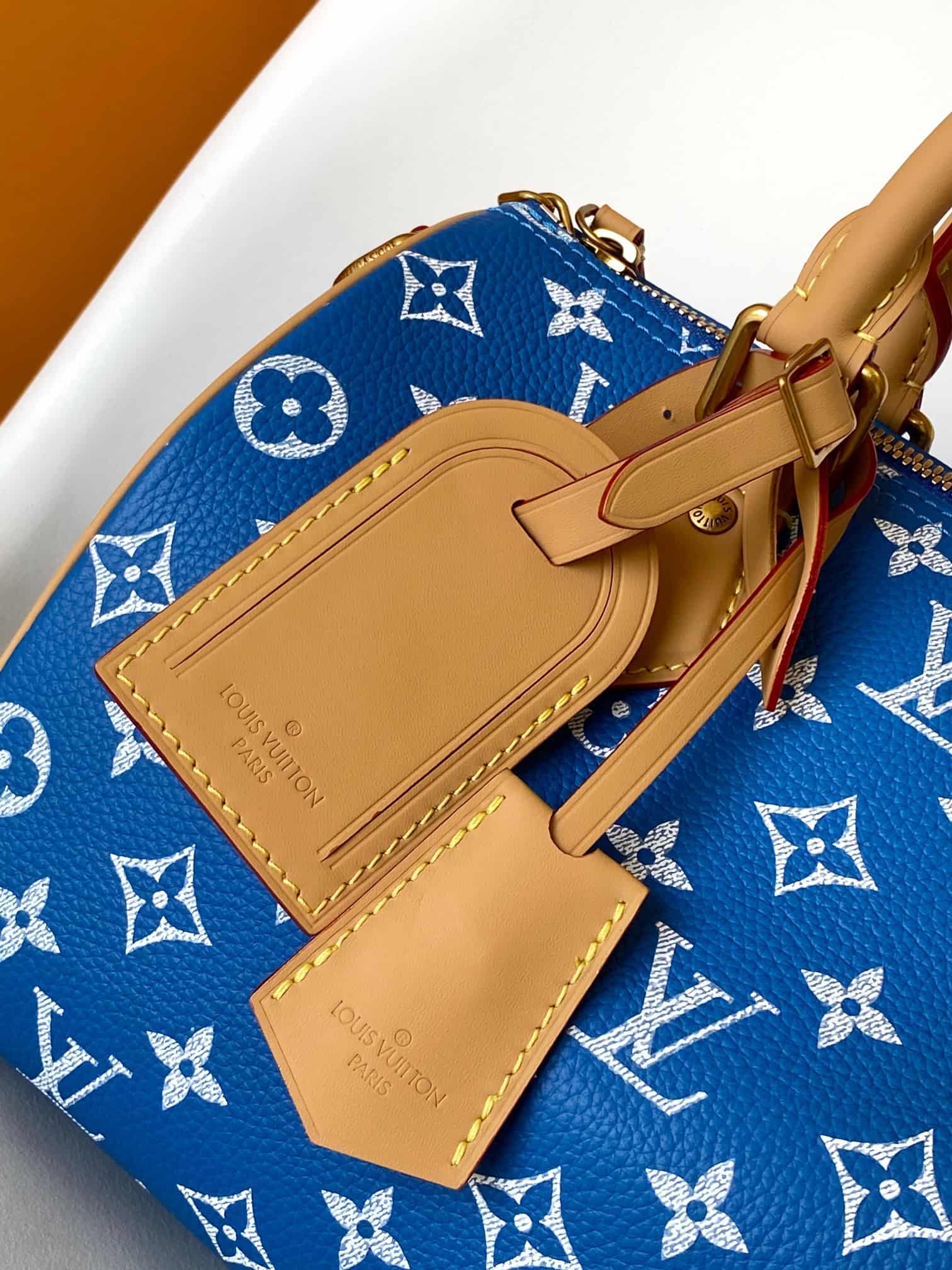 Louis Vuitton Speedy P9 Bandoulière 25 Blue Soft calfskin M24424 High