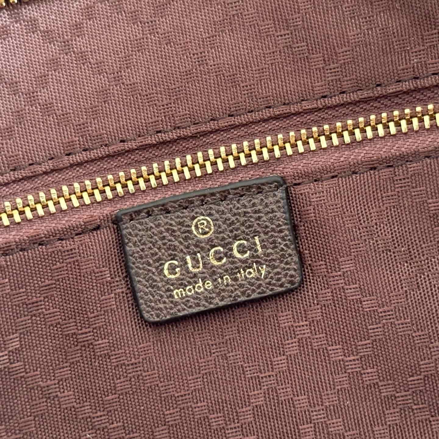 Gucci GG small tote bag Sand and dark brown GG canvas ‎875941 High