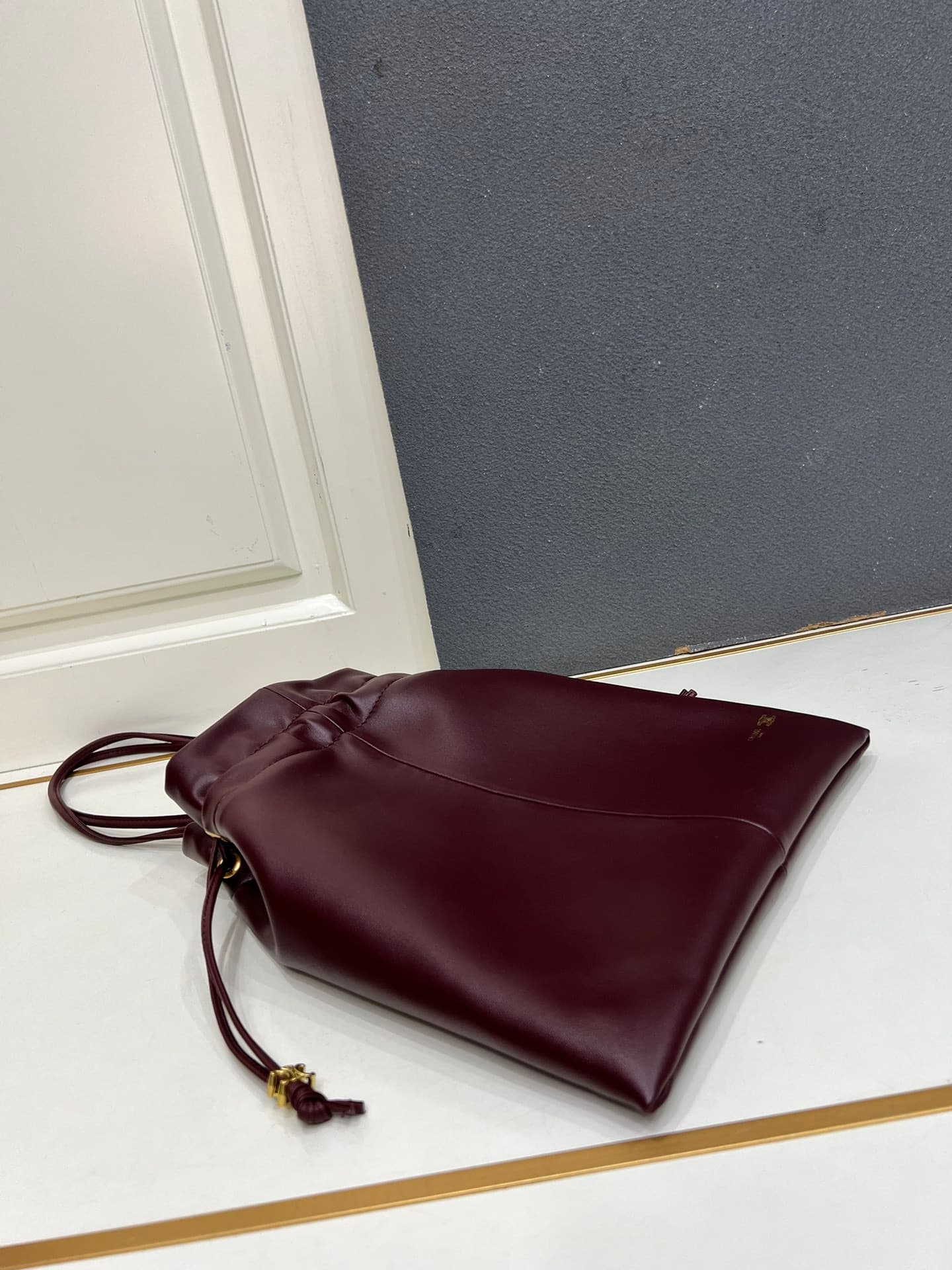 Celine SMALL CRYSTAL POUCH IN LAMBSKIN SYRAH High