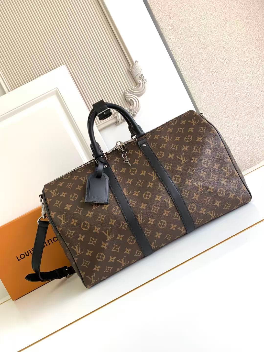 Louis Vuitton Keepall Bandoulière 45 MONOGRAM MACASSAR Coated Canvas M56711 High