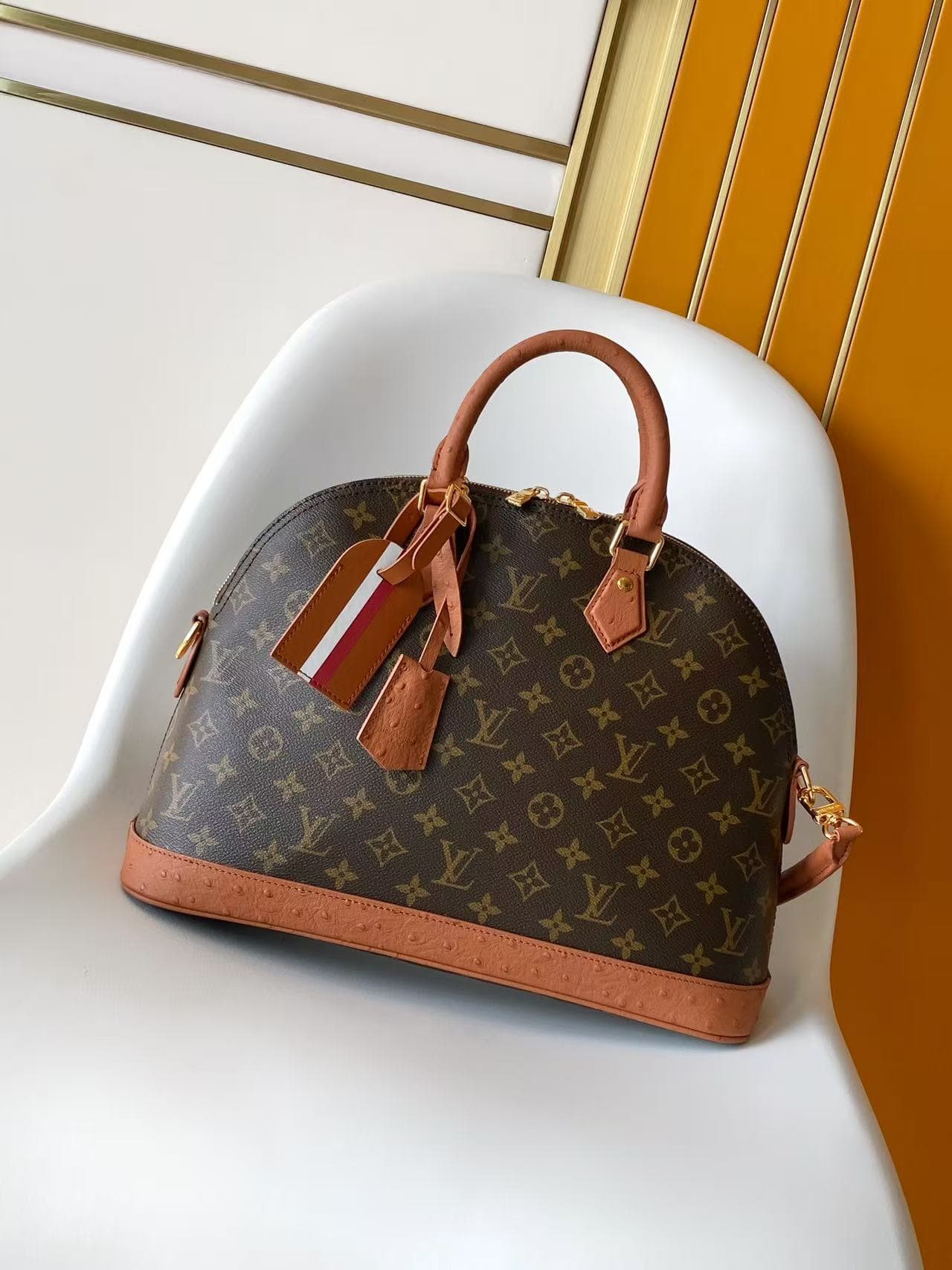 Louis Vuitton Alma MM Soft Celebration Monogram coated canvas N30049 High