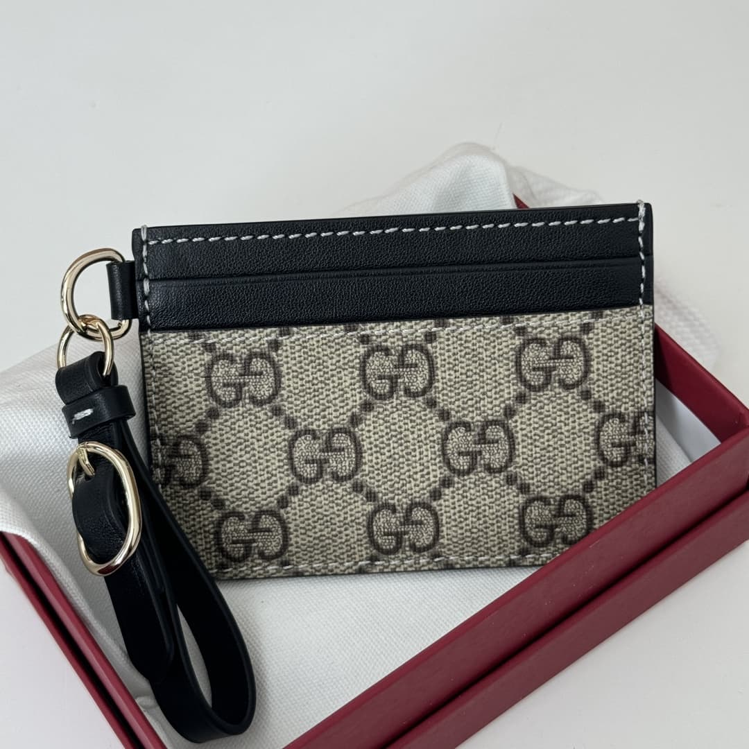 GG Emblem card case with strap 819121 High