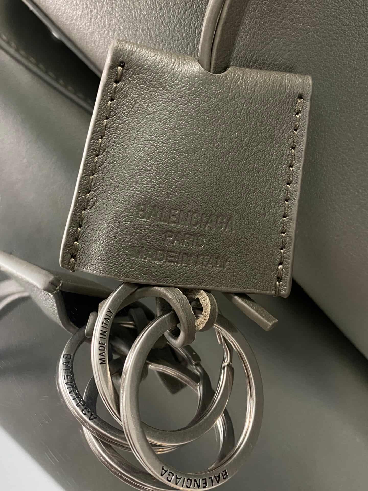 Balenciaga Rodeo Large Bag in Khaki Leather With Silver-Tone Metal TOP