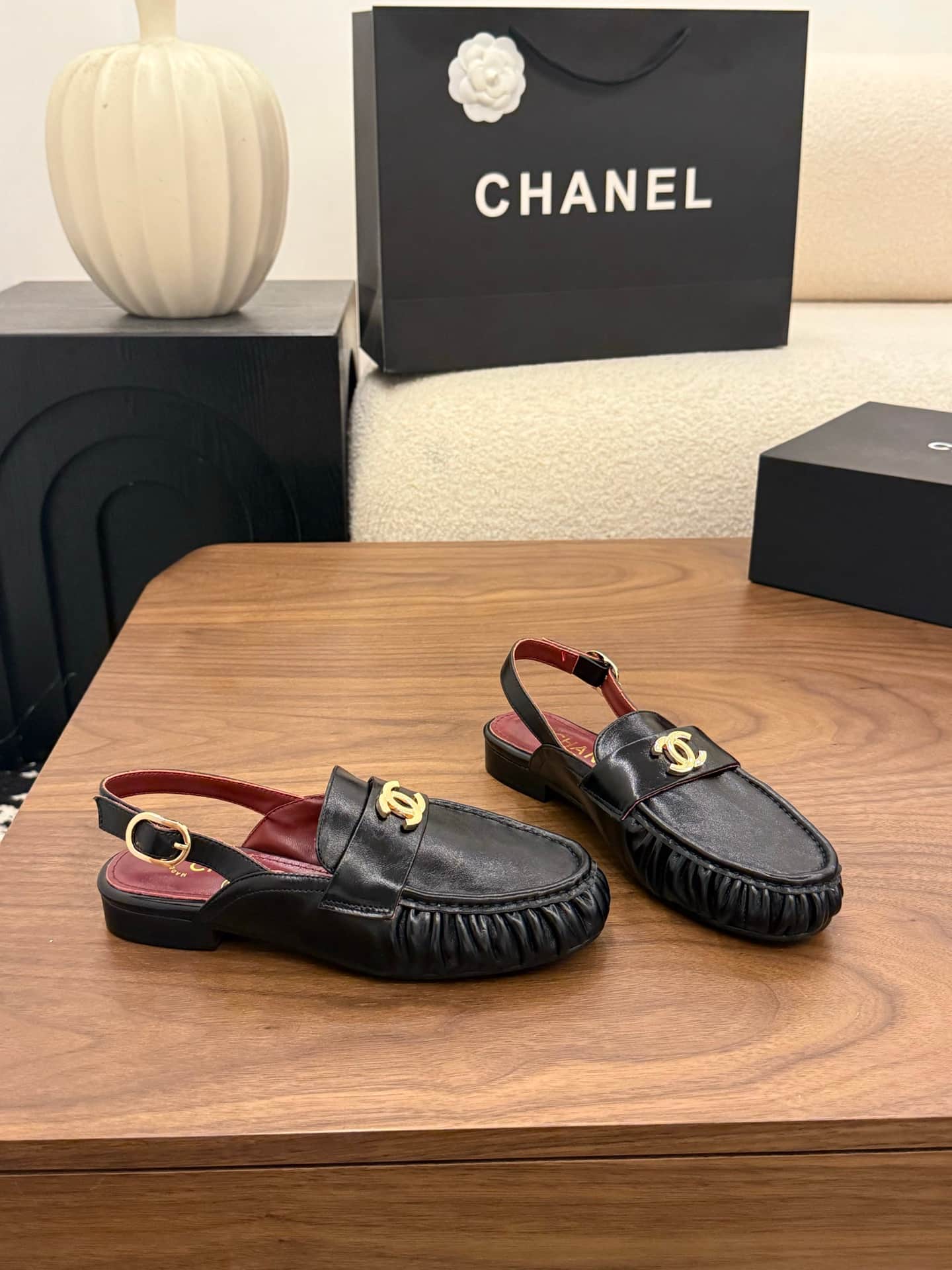 Chanel Slingback Loafer Shoes Women