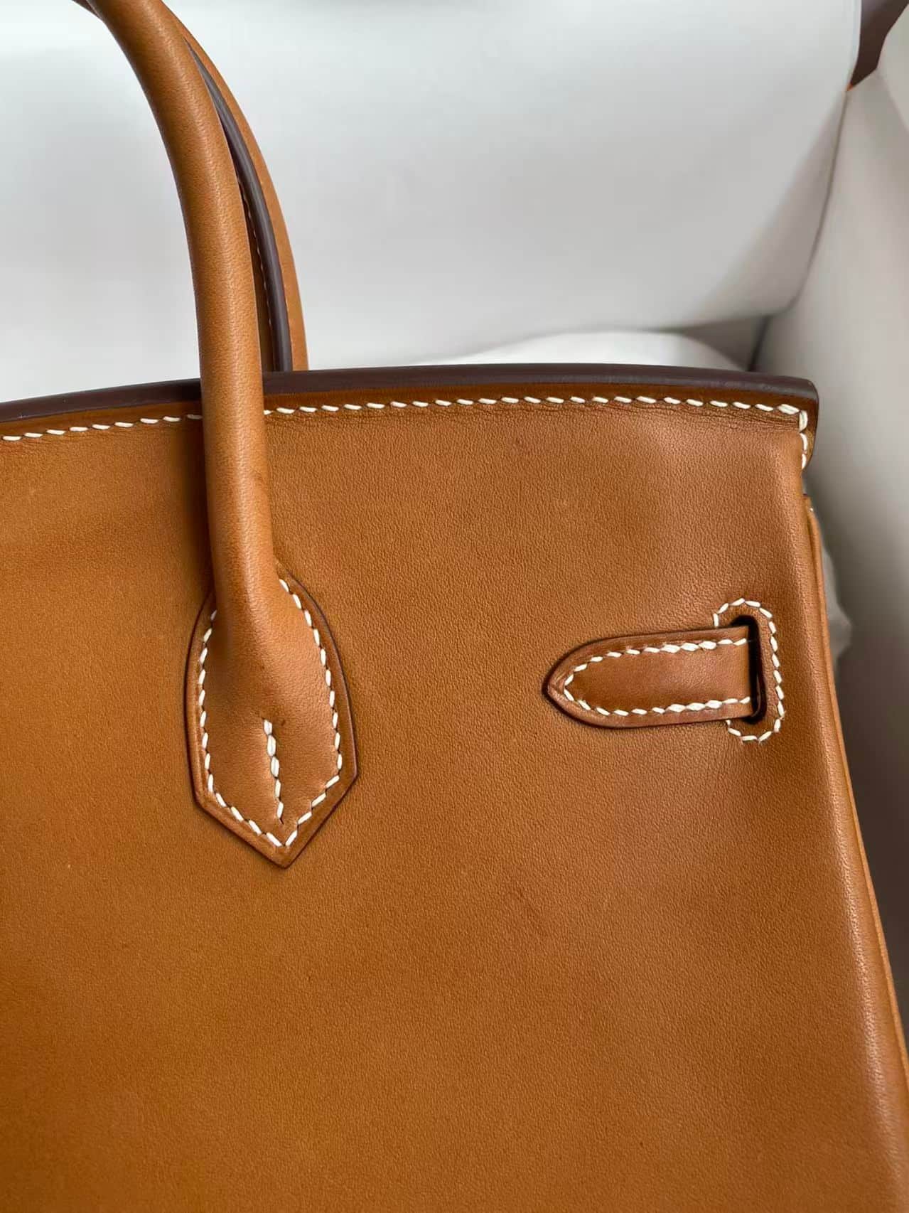 Hermes Birkin Retourne Bag 28/35cm Barenia Leather WAX High Customizing style
