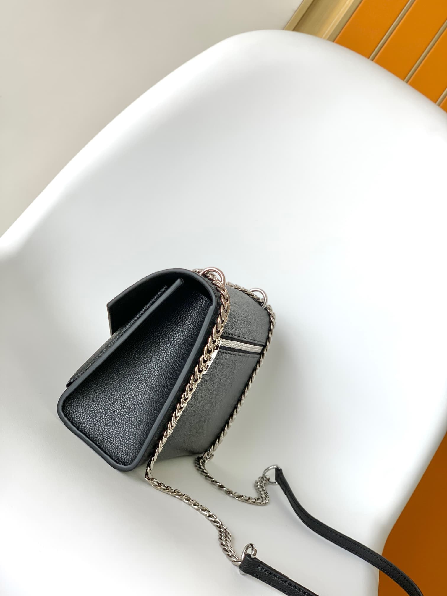 Louis Vuitton Soft Calfskin My Lockme Chain Bag Black M51418 High