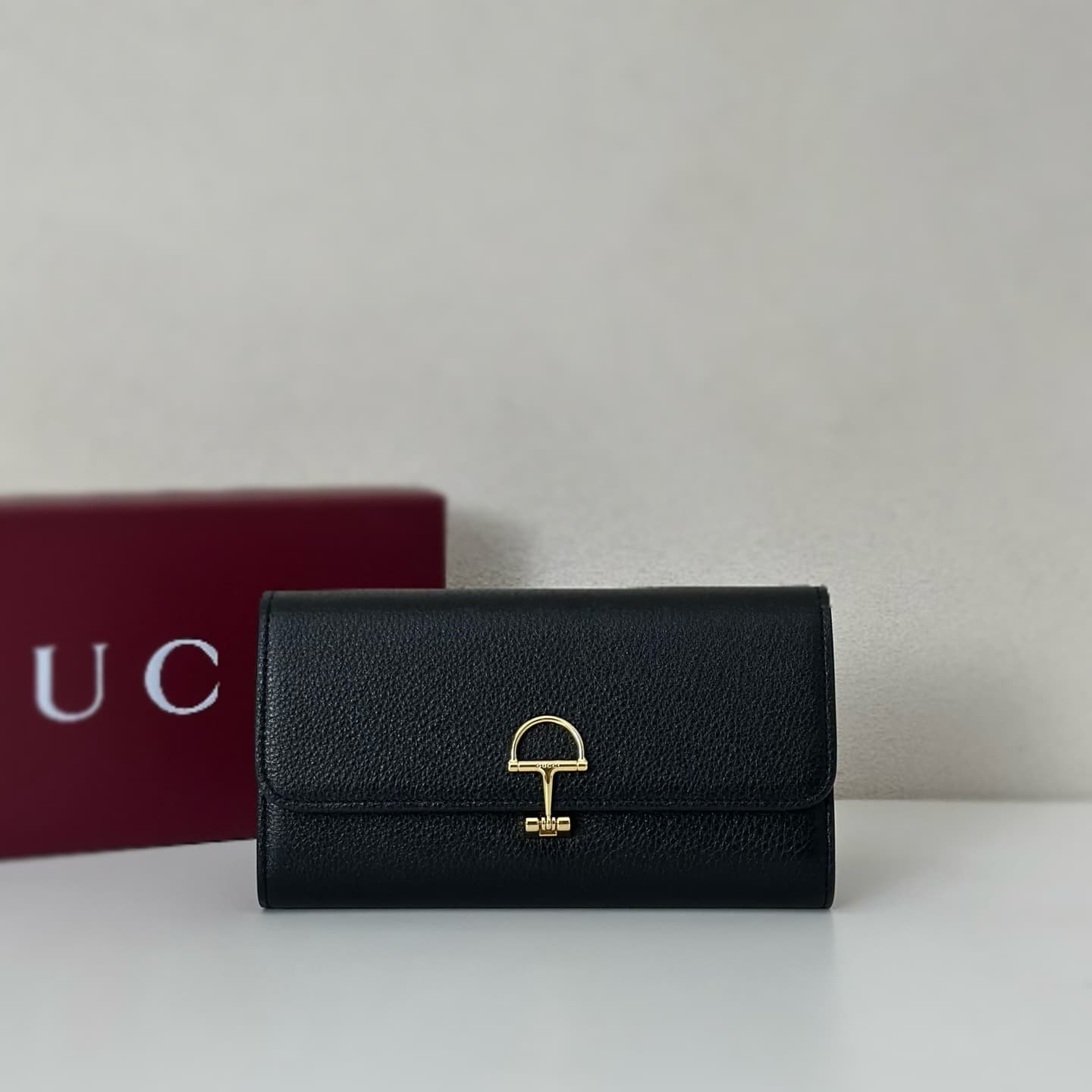 Gucci Softbit continental wallet ‎828147 Black High