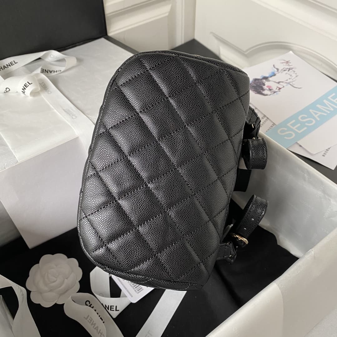 Chanel Urban Spirit Backpack Grained Calfskin & Gold-Metal AS4059 Black A