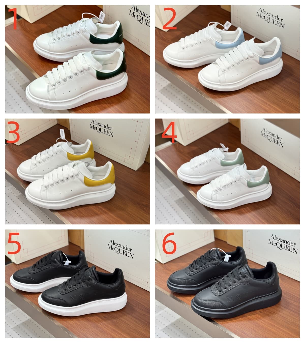Alexander McQueen Leather Oversized Sneaker Shoes Men Women