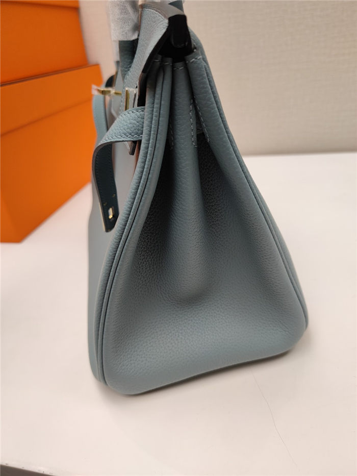 Hermes Birkin 25/30/35cm Bag Togo Leather In Blue Lin WAX High