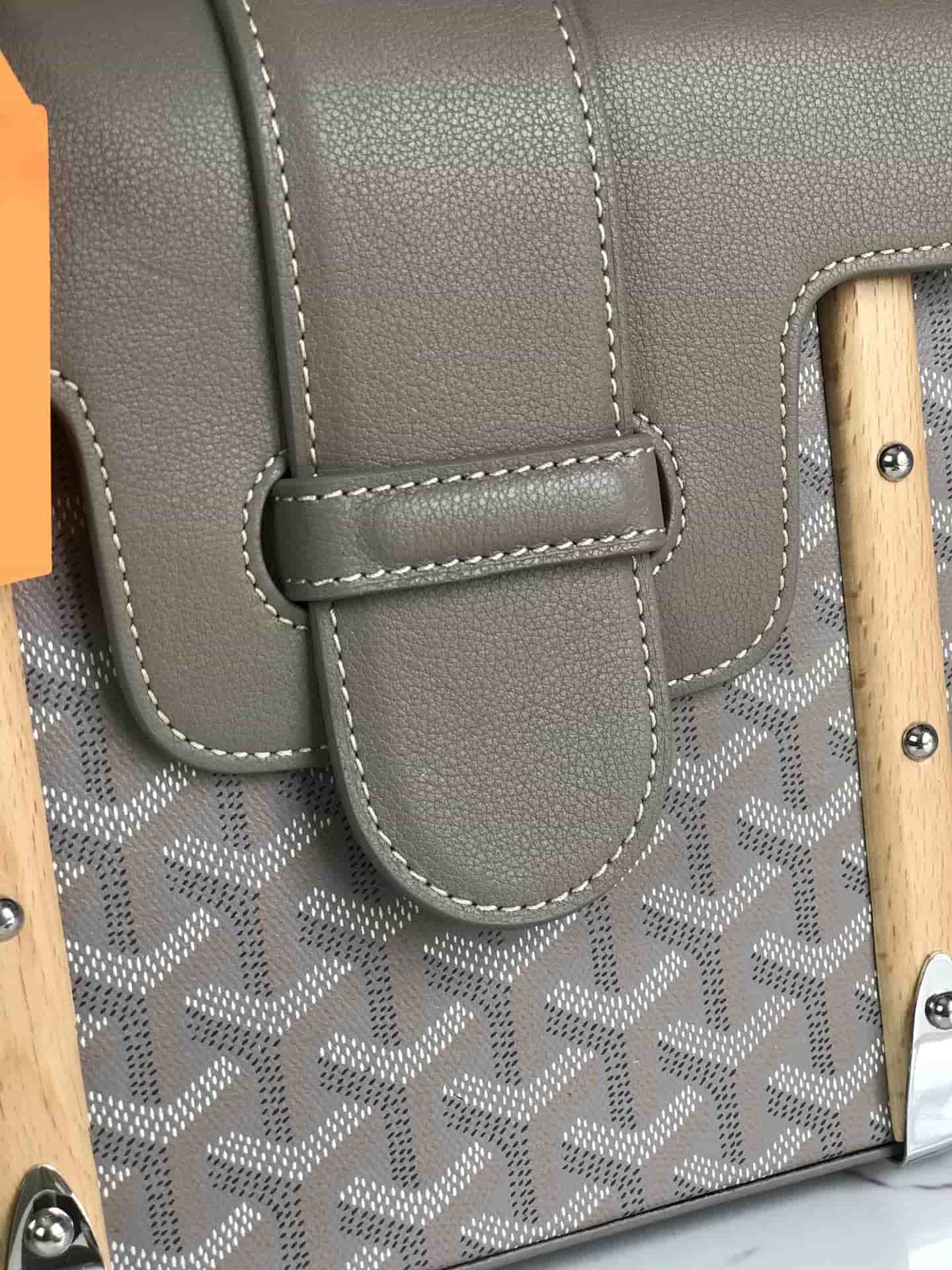 Saïgon PM Bag Goyardine Canvas & Clamecy Cowhide Grey High
