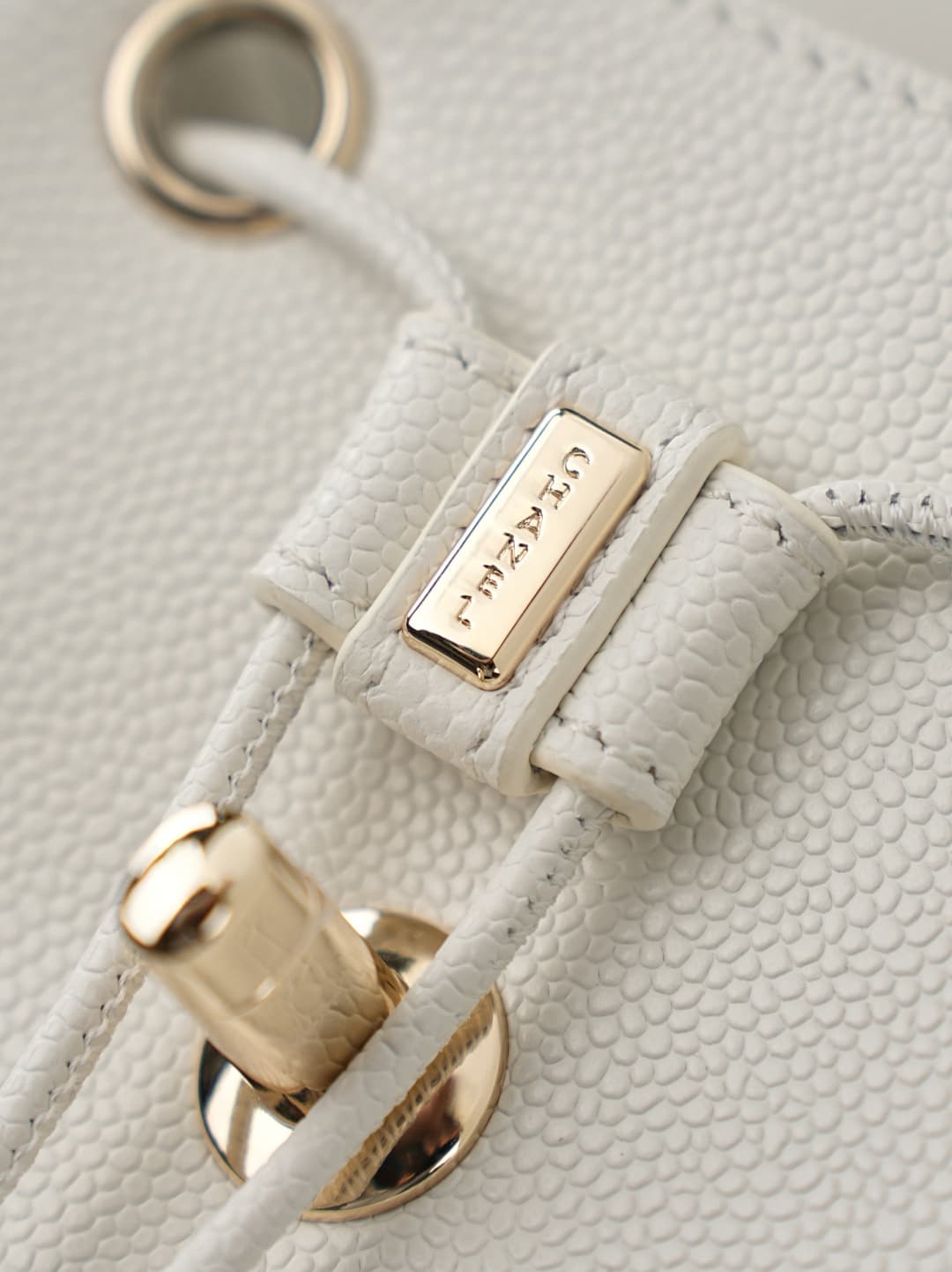 Chanel Small Business Affinity Duma Backpack Grained Calfskin&Gold-Tone Metal White AS3531 A