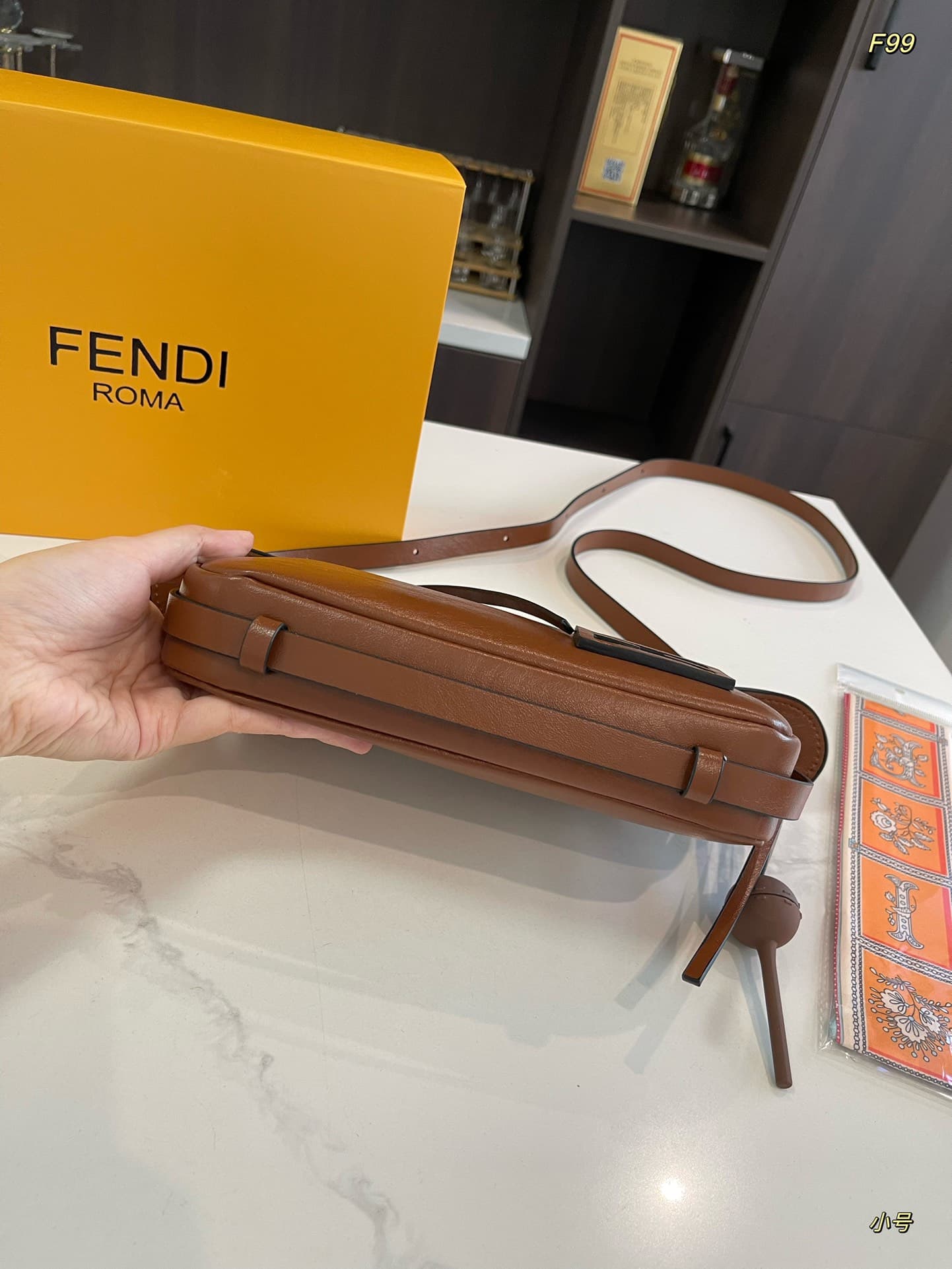 Simply Fendi Mini Brown leather bag