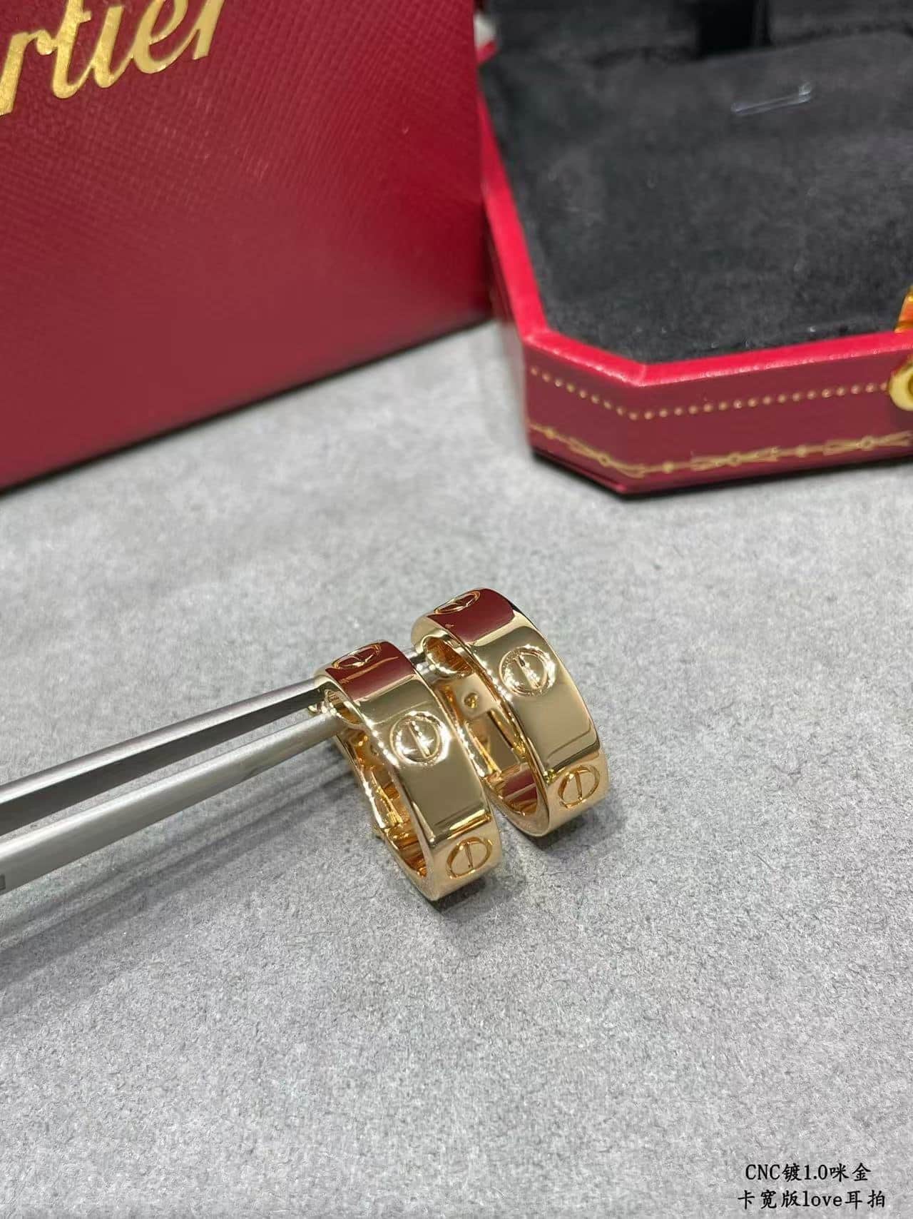 Cartier Love Hoop Earrings High