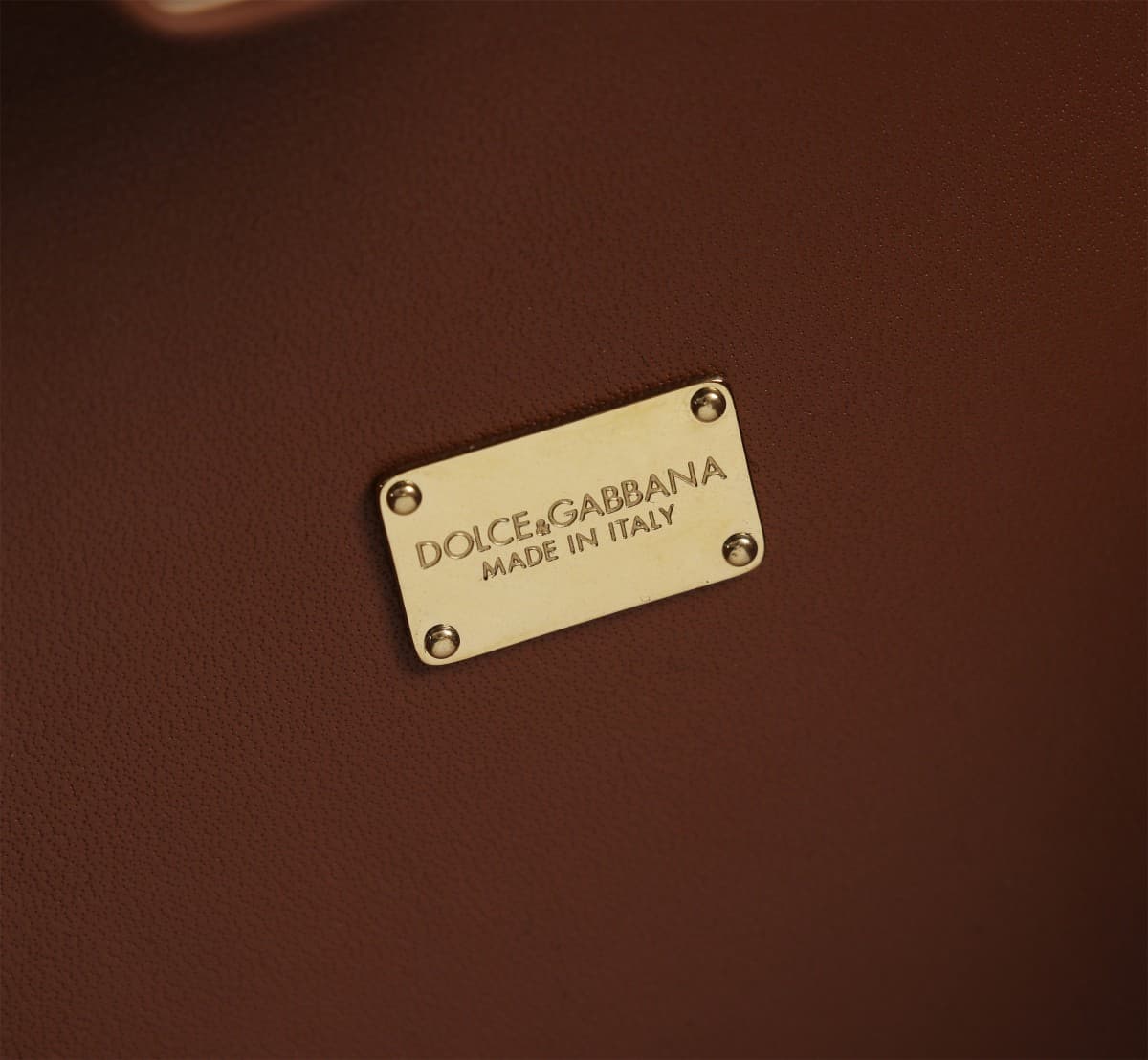 Dolce & Gabbana brown leather DG Logo handbag high