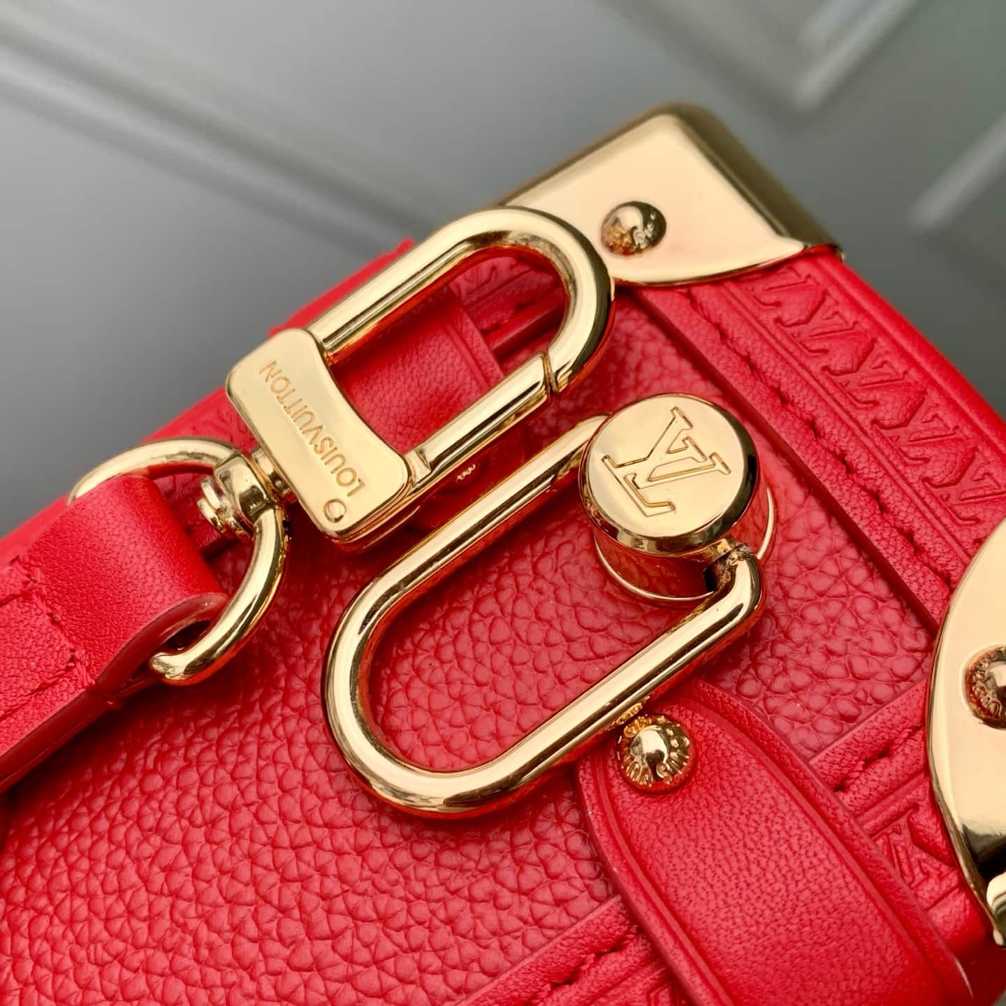 Louis Vuitton Side Trunk PM Sari Red Calf leather M28333 High