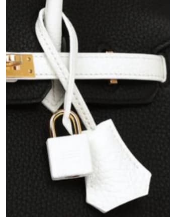 Hermes Birkin 25 Bag Togo Leather Pure White & Black Gold Metal WAX High Customizing Style