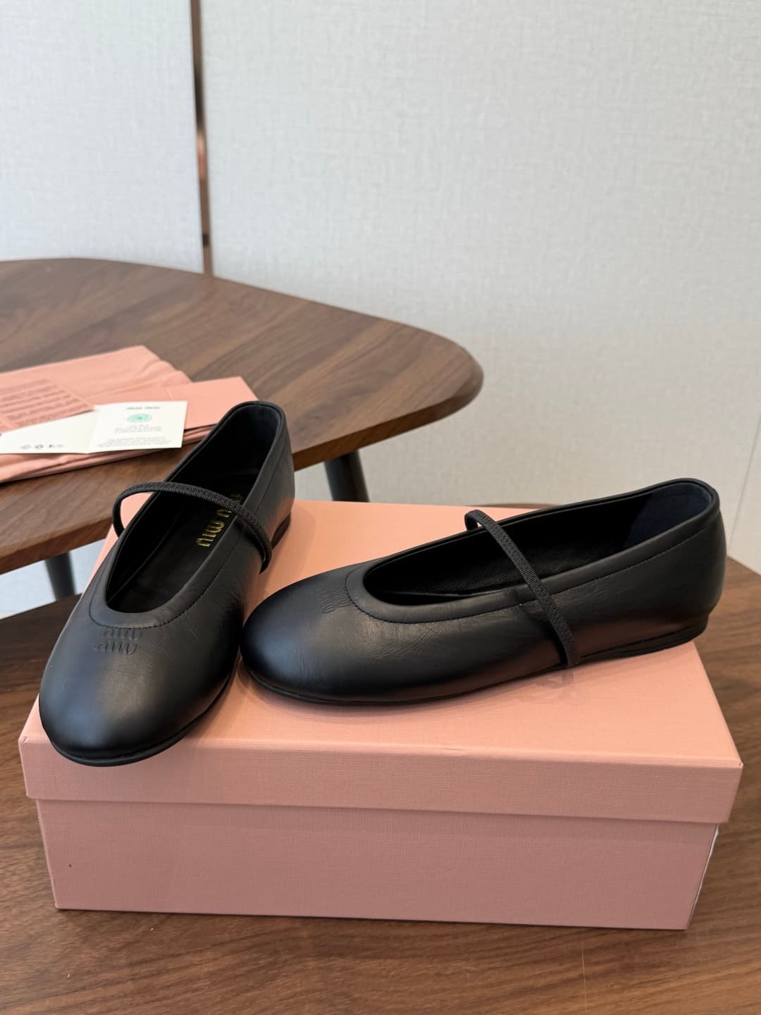 Miu Miu Leather Ballet Shoes Women