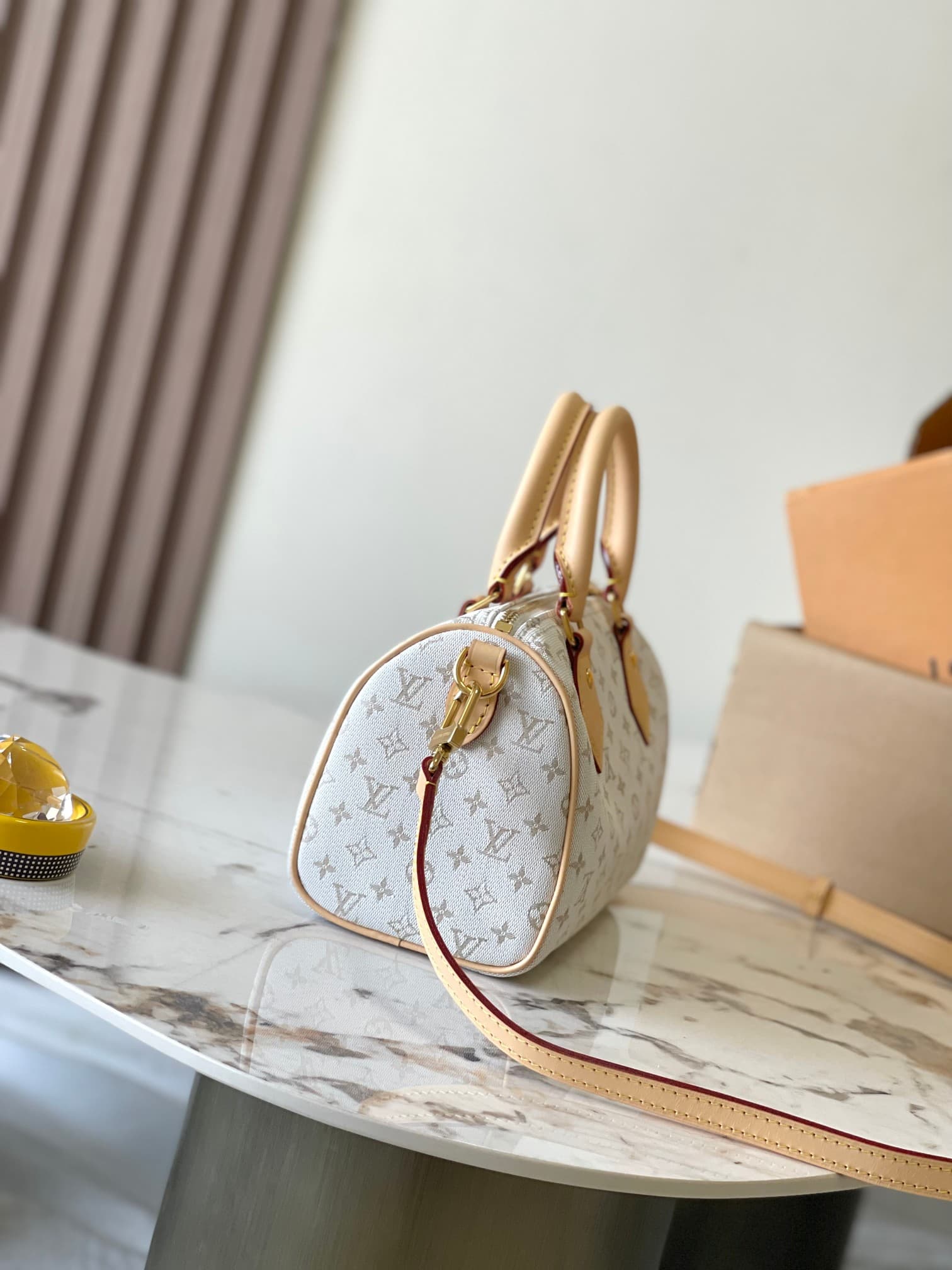 Louis Vuitton Speedy Bandoulière 20 Mastic Cream Polyamide M12747 TOP