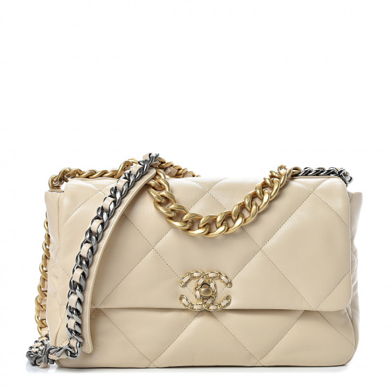 Large Chanel 19 Flap Bag Lambskin High