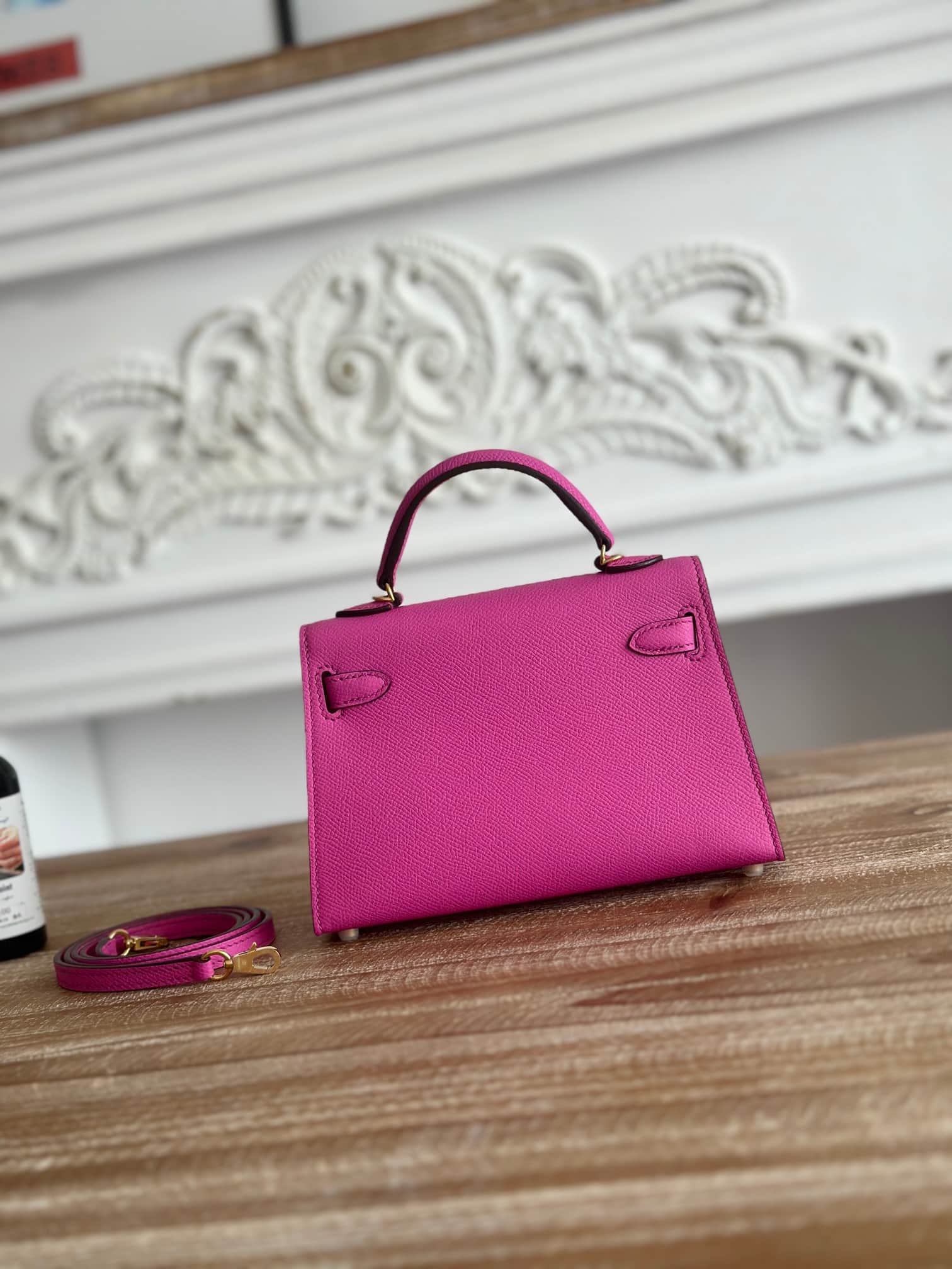 Hermes Kelly Mini II Bag Epsom Leather WAX Magnolia High