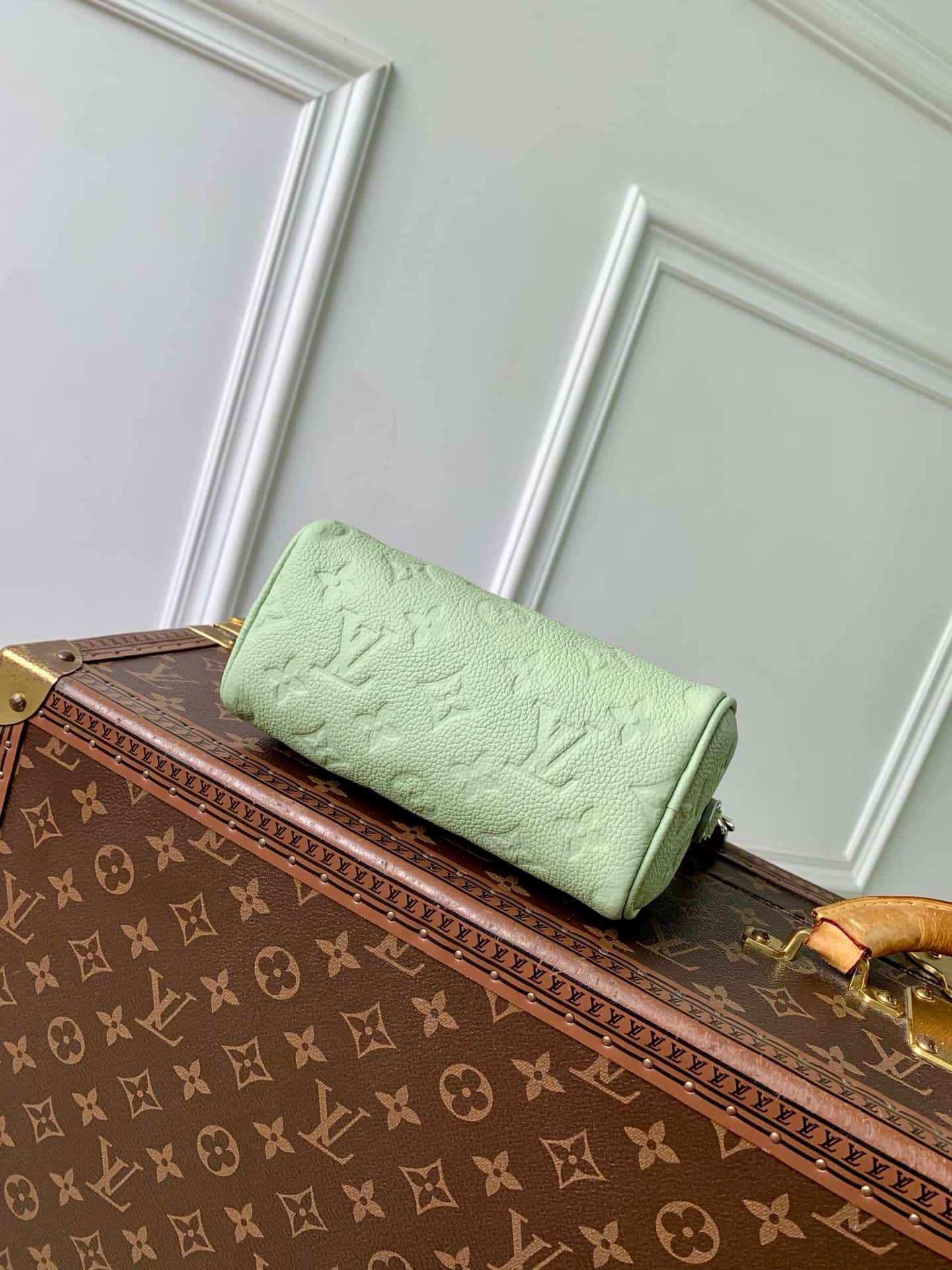 Louis Vuitton Nano Speedy Minty Cowhide leather M2A387 High