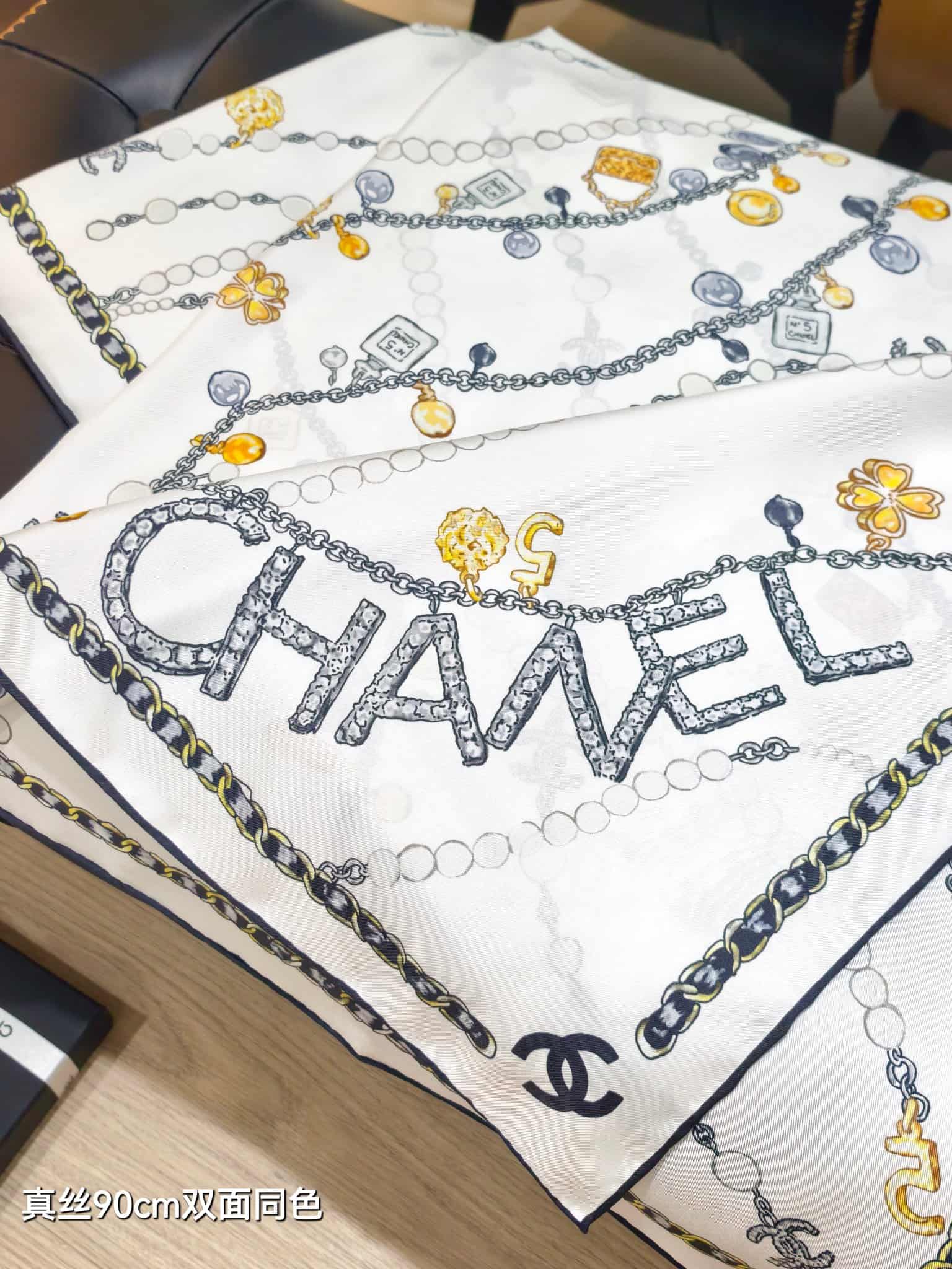 Chanel Jewelry Print Scarf