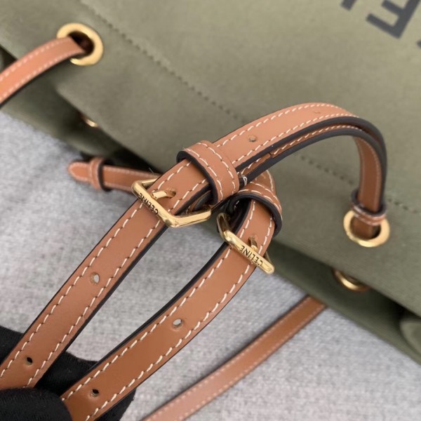 Celine Squared Cabas Bag In Textile with Celine Print High