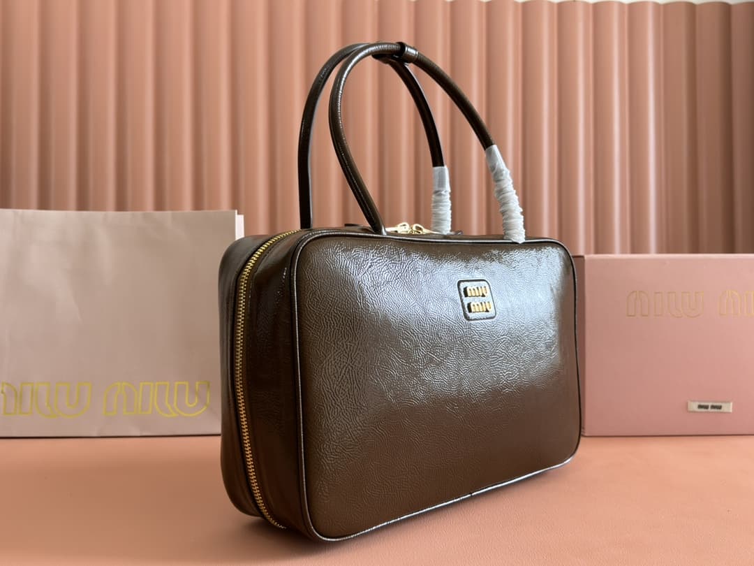Miu Miu Beau Leather Top Handle Bag High