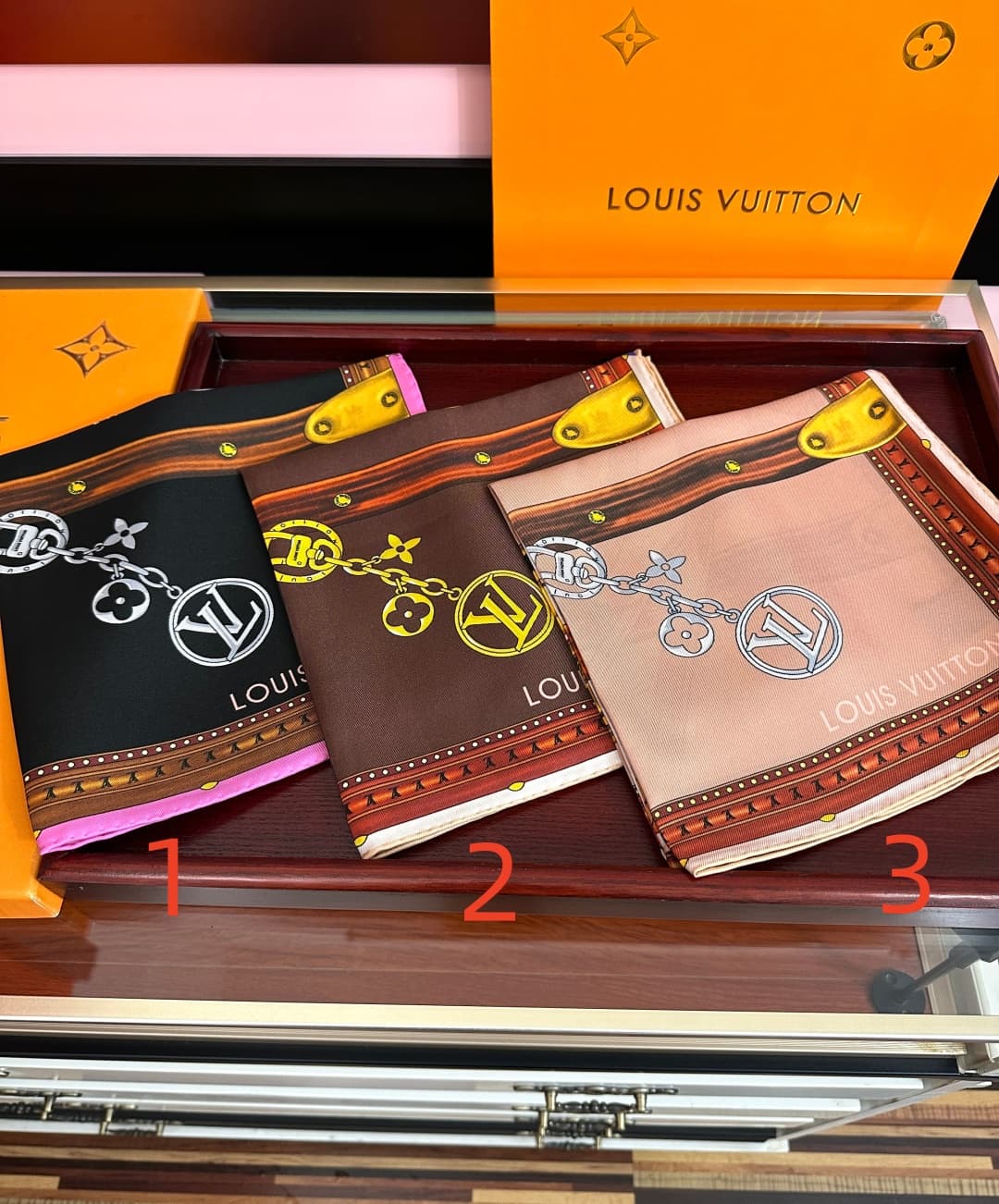 Louis Vuitton Strap and Trunk Square 90 scarf