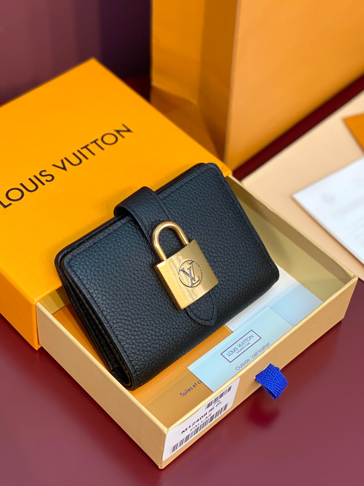 Louis Vuitton Low Key Compact Wallet Black Smooth calfskin M12408 High