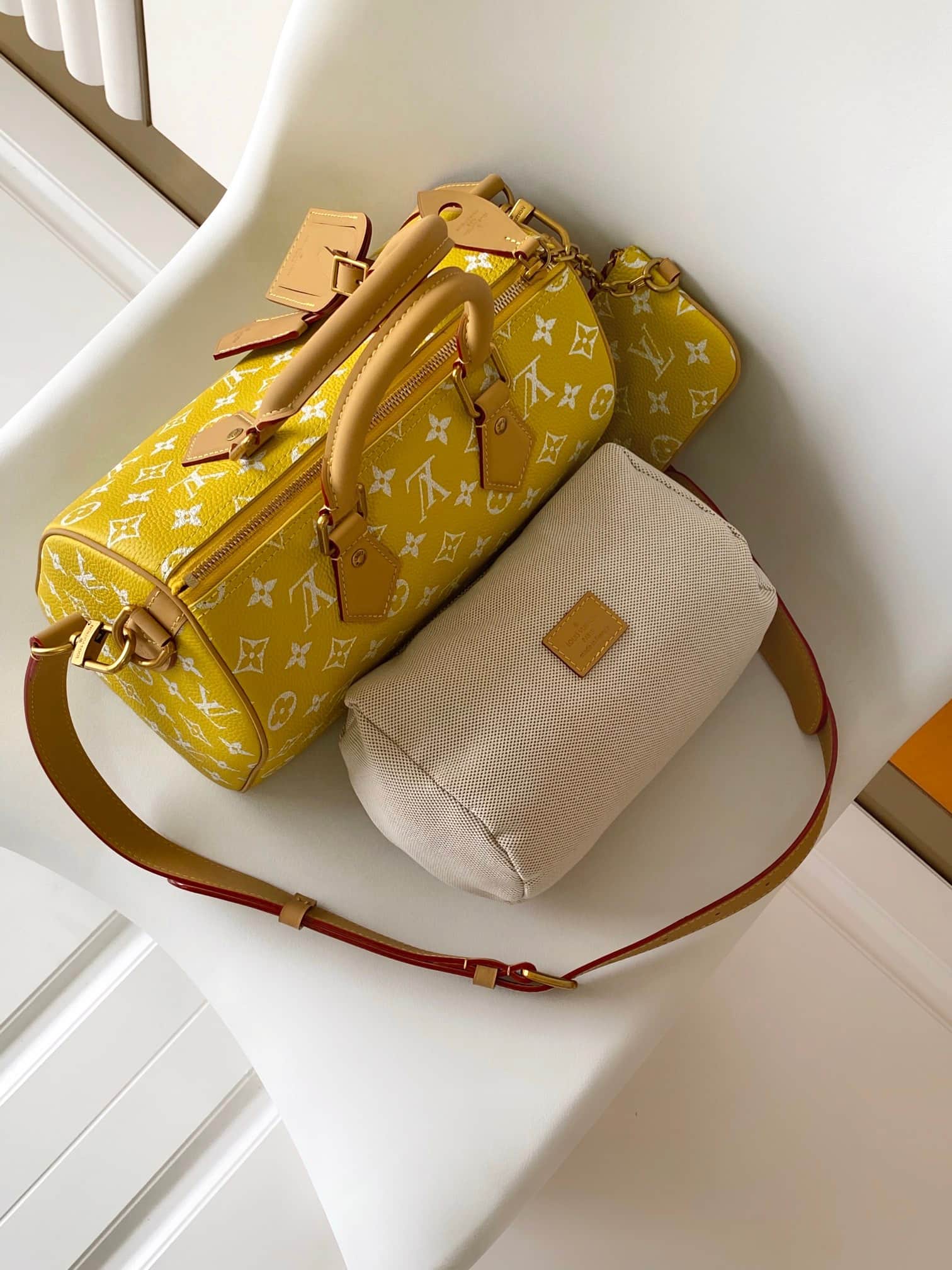 Louis Vuitton Speedy P9 Bandoulière 25 Yellow Soft calfskin M24426 High