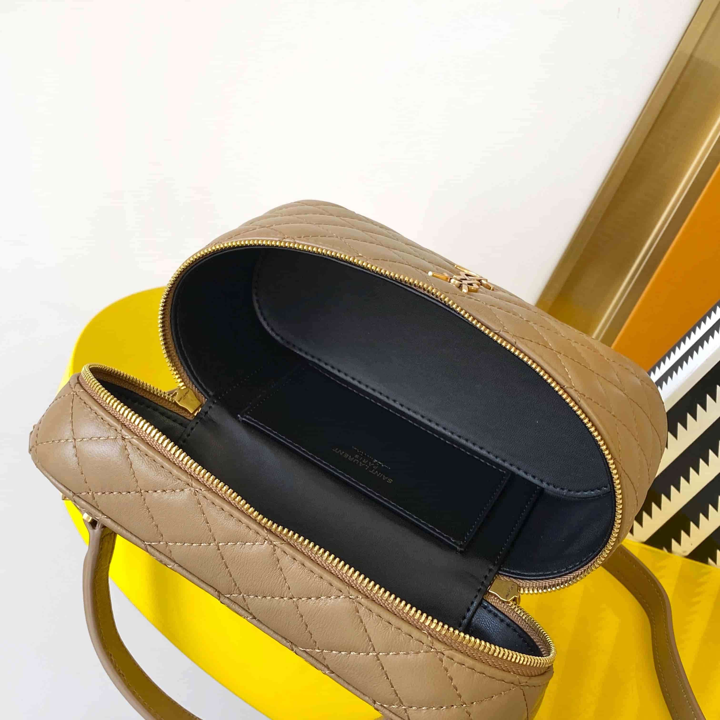 GABY VANITY BAG LAMBSKIN Beige High
