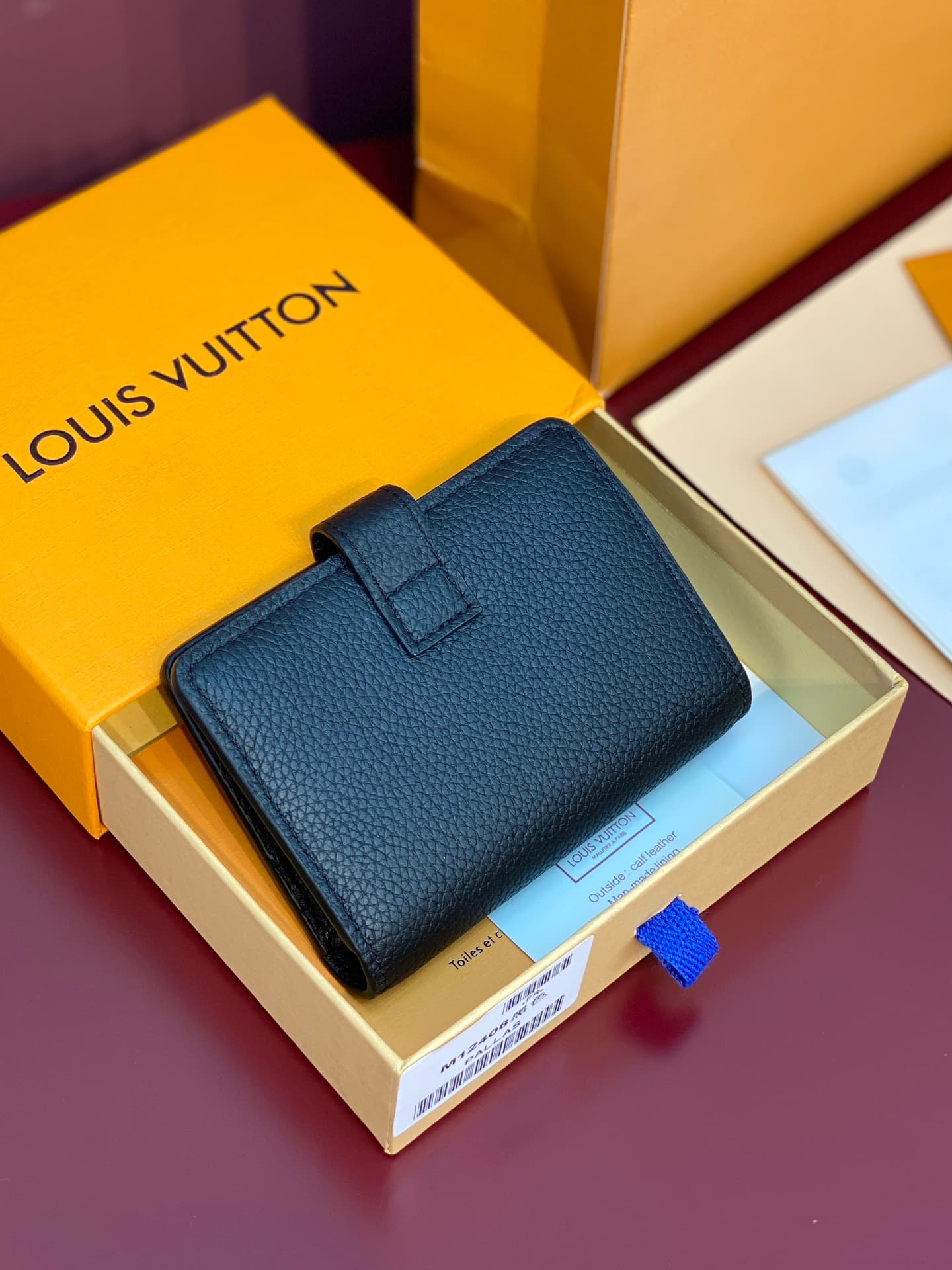 Louis Vuitton Low Key Compact Wallet Black Smooth calfskin M12408 High