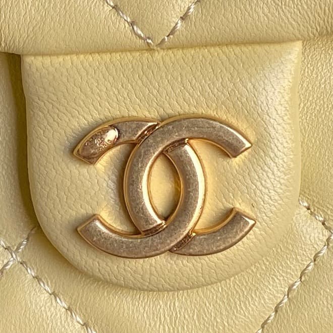 Chanel Trendy Pockets Hobo Bag Lambskin & Gold Metal Yellow AS5302 A