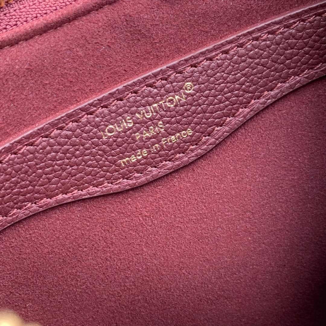 Louis Vuitton Boulogne PM Monogram Empreinte Leather M12930 Wine Red High