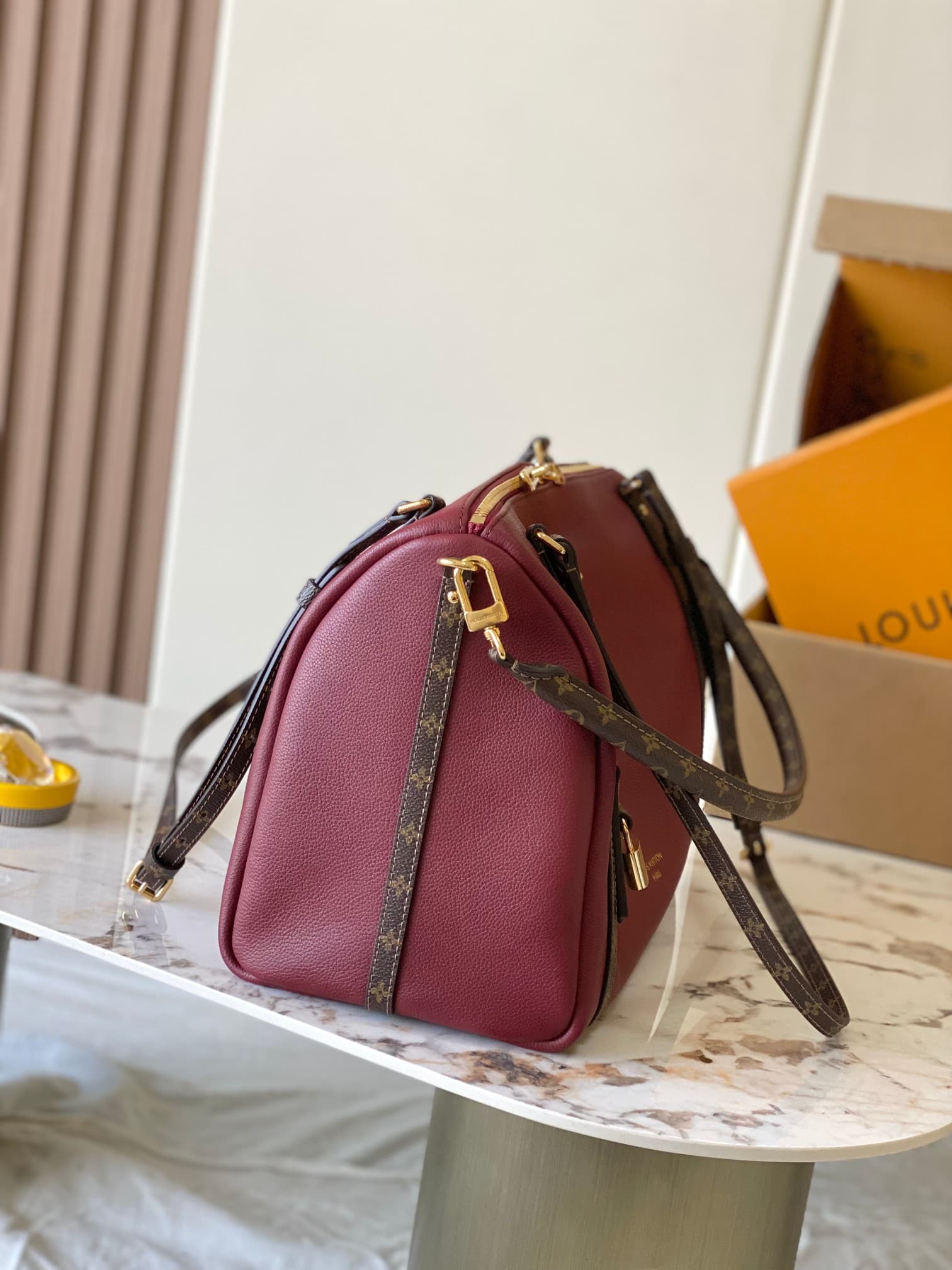 Louis Vuitton Express MM handbag in Carmin red calfskin leather M27689 TOP
