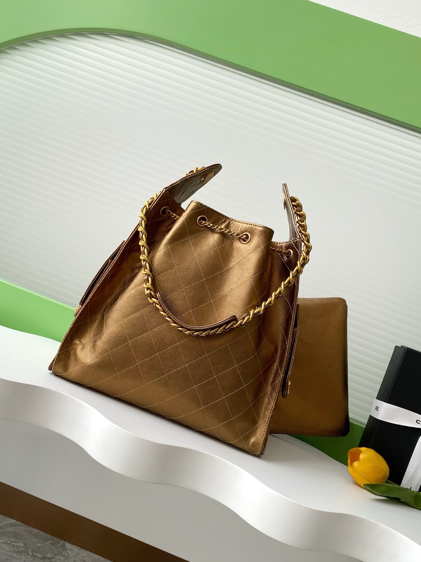 Chanel 25 Medium Hobo Medium handbag AS5311 Grained Calfskin & Gold-tone Metal Dark Gold A