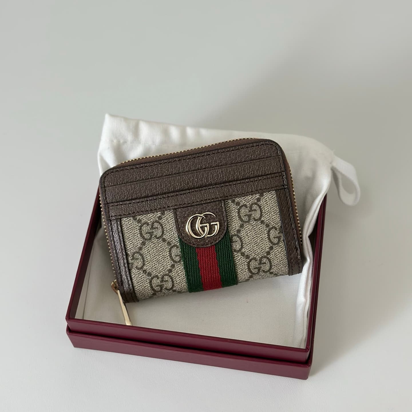 Gucci Ophidia coin zip wallet  Coffee 838489 High