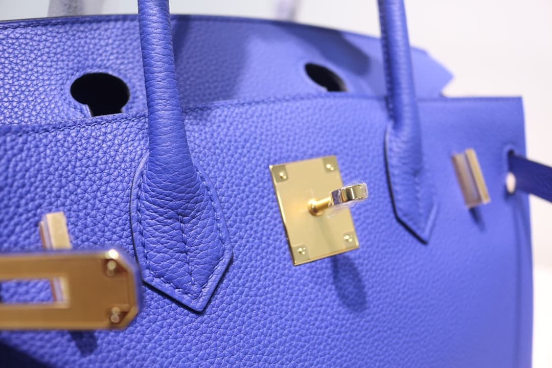 Hermes Birkin 25/30/35cm Bag Togo Leather In Blue Electric WAX High