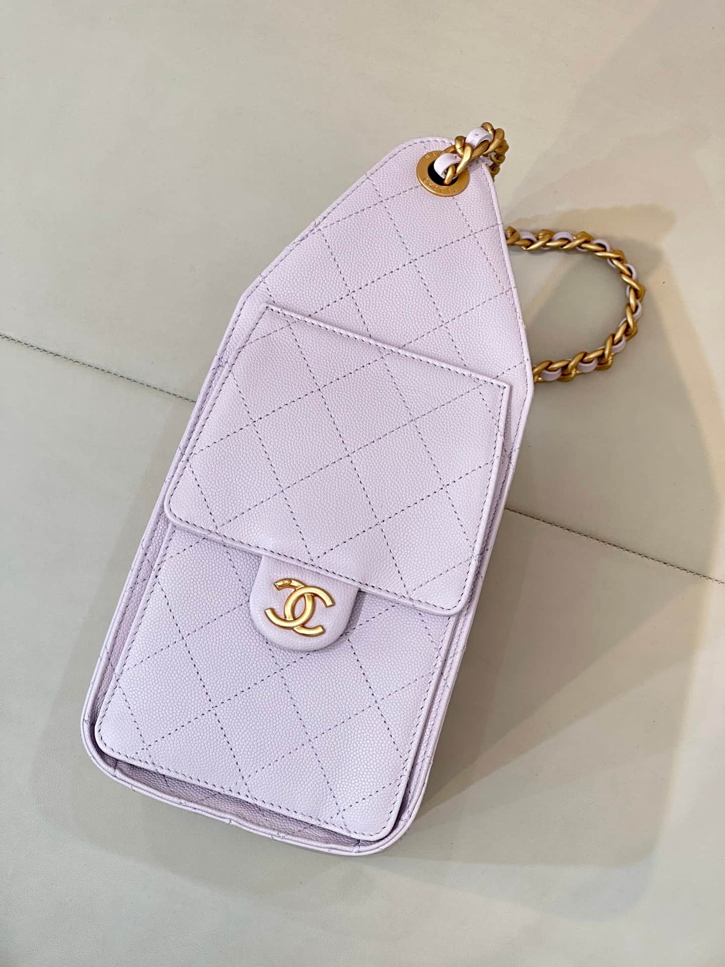 Chanel 25 Small Hobo handbag AS5293 Grained Calfskin & Gold-tone Metal Light Pink TOP