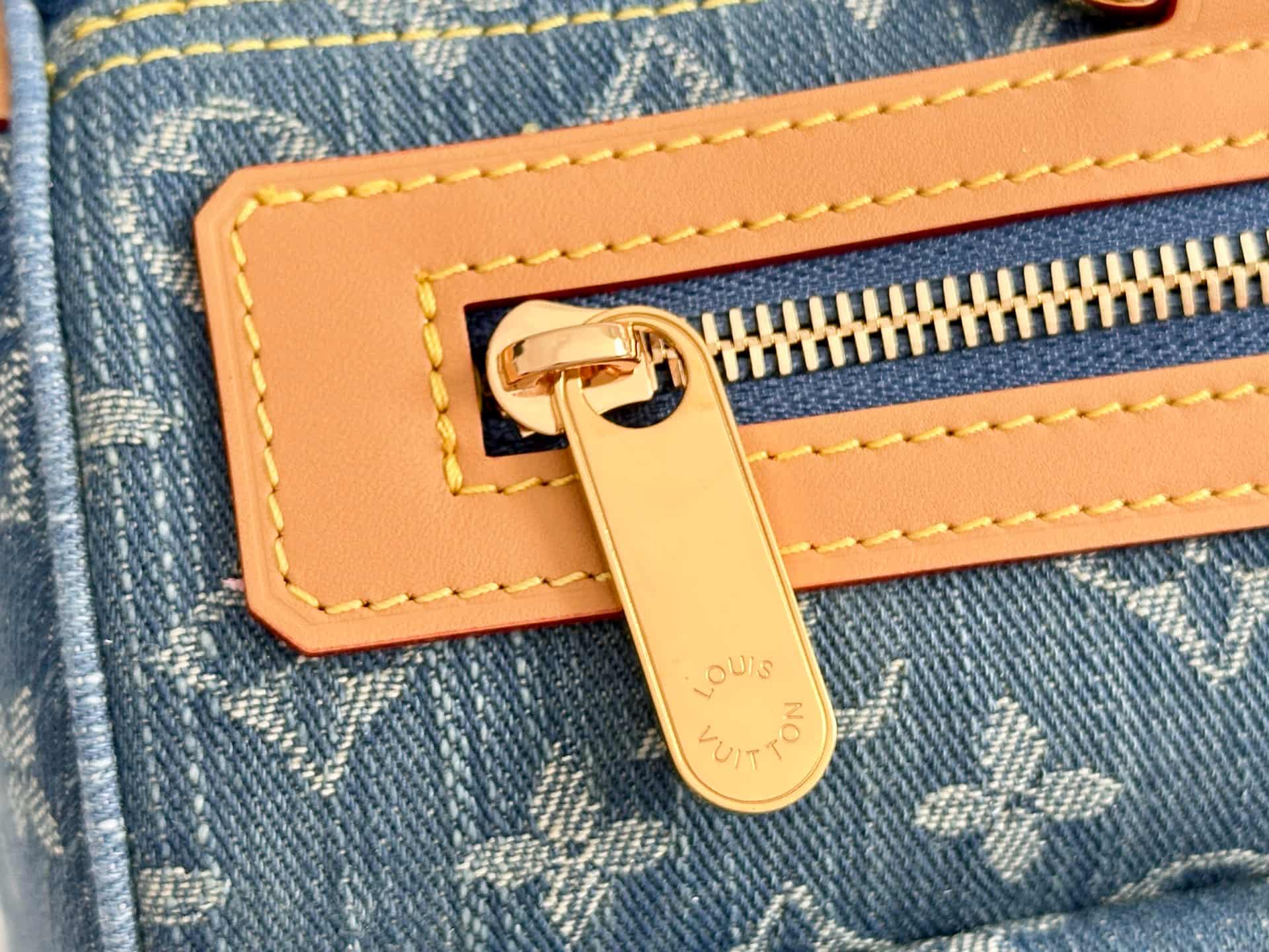 Louis Vuitton Neo Speedy Handbag in Blue Denim M95215 High