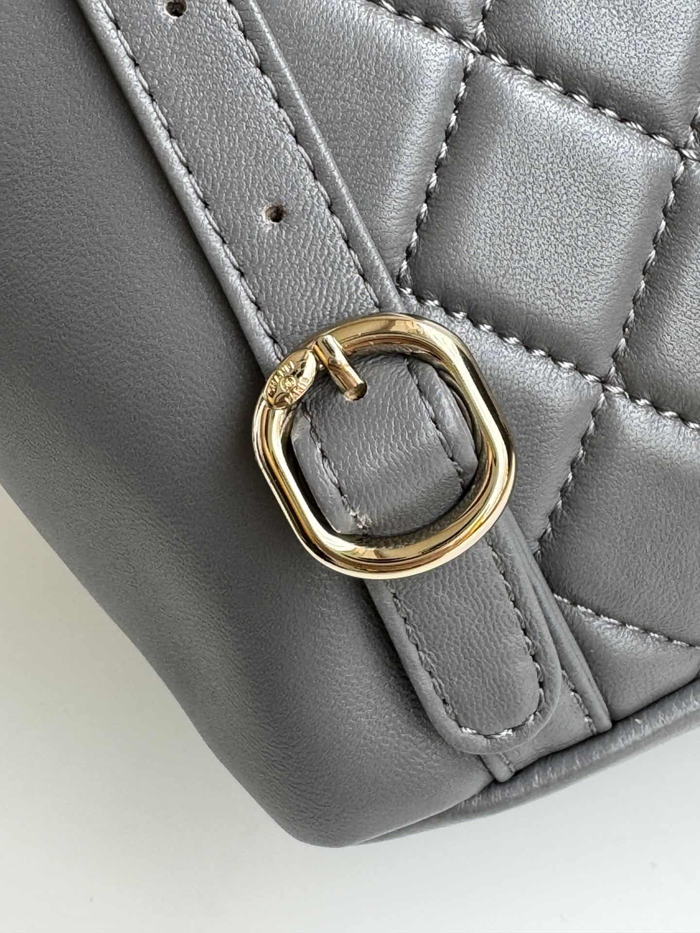 Chanel Small Quilted Duma Backpack Lambskin AS2908 Grey High