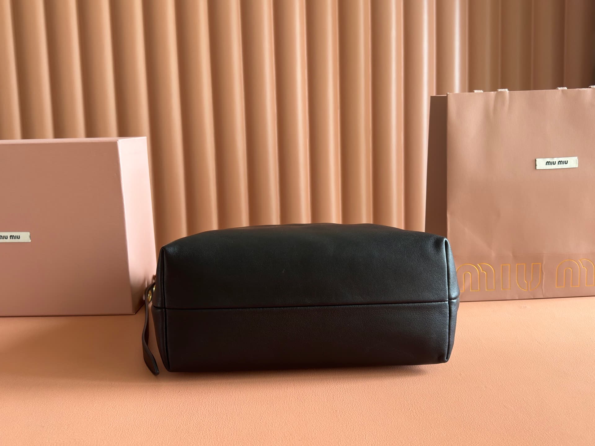 Miu Miu Spirit nappa leather bag Black 5BC217 High