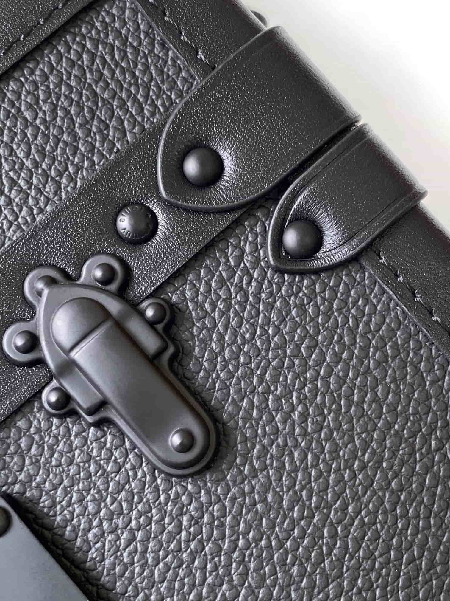 Louis Vuitton Petite Malle All Black Cowhide leather M24303 High